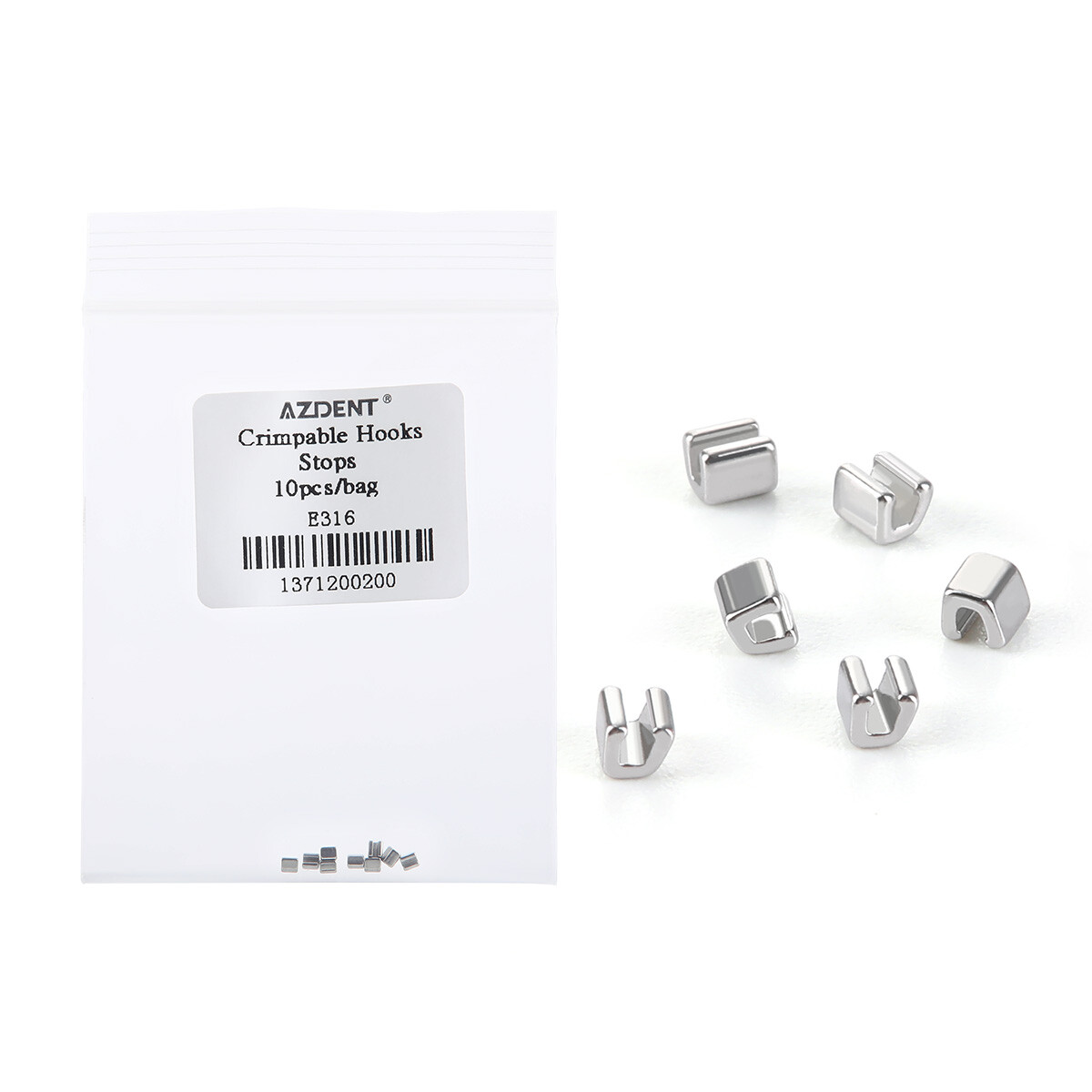 AZDENT Ortho Dental Crimpable Hooks 10pcs/pack Short/Long/Stop/Left/Right/Cross