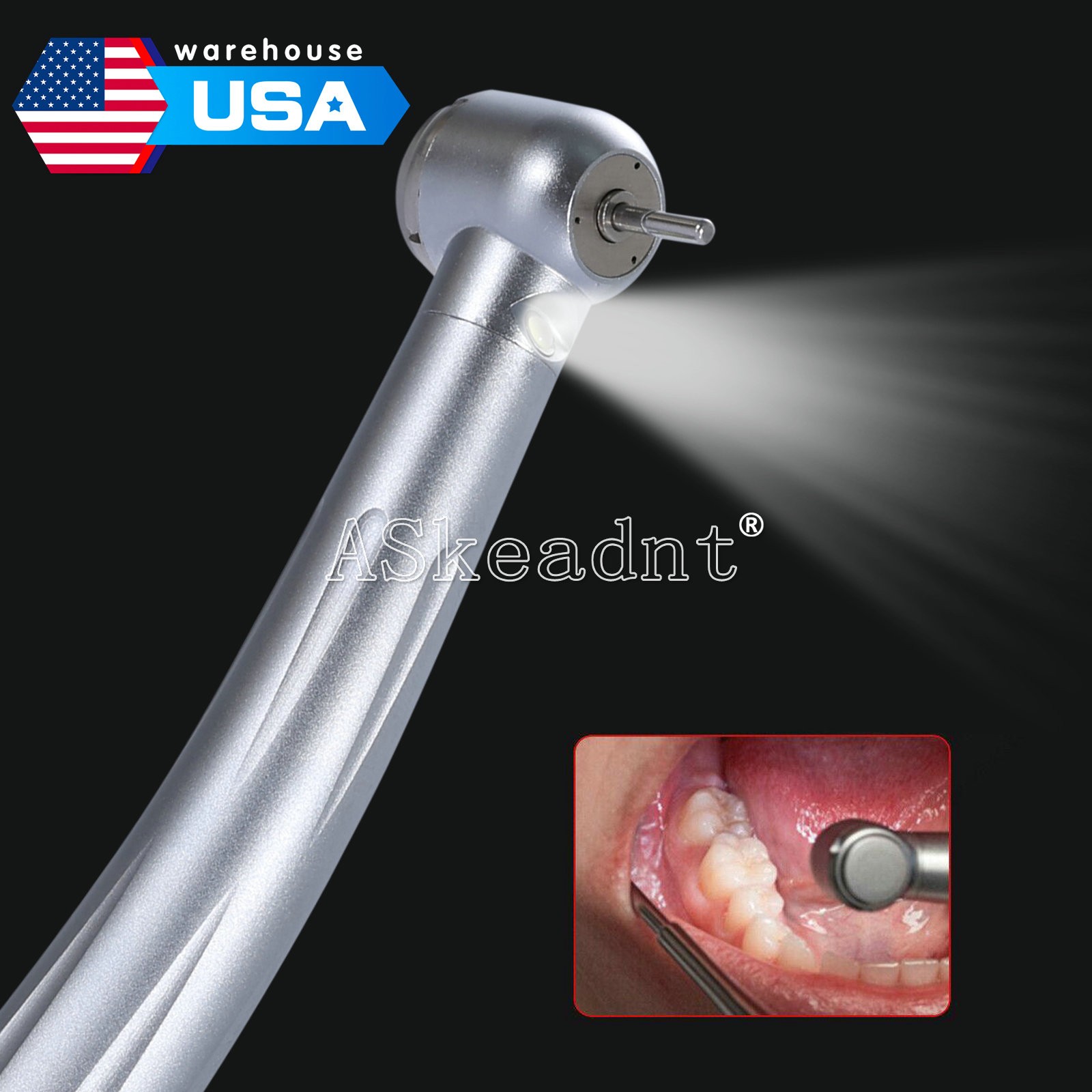 Dental LED E-generator Handpiece Ceramic Bearing 4Hole large torque for KAV