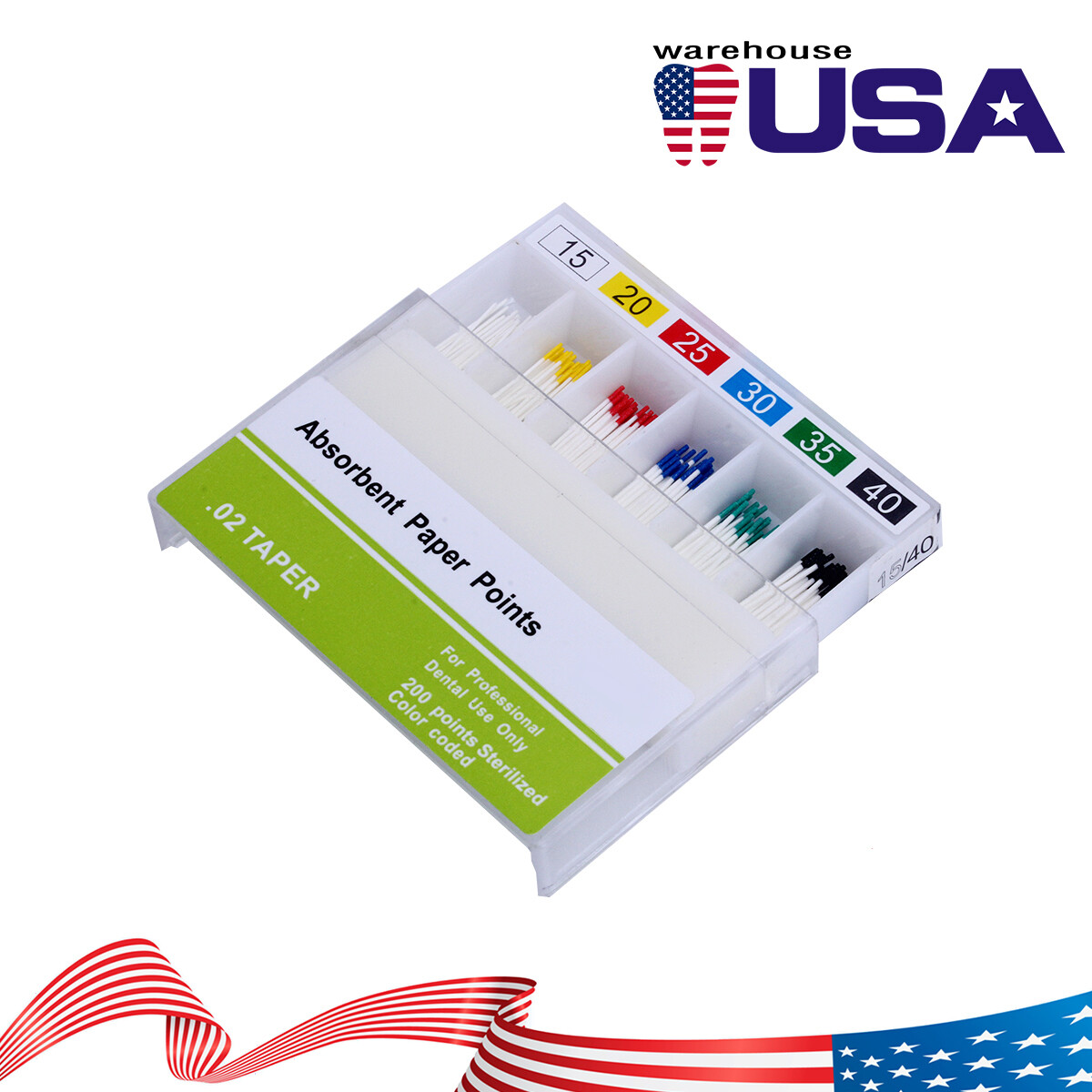 AZDENT Dental Endodontic Absorbent Paper Points/ Gutta Percha Points Root Canal