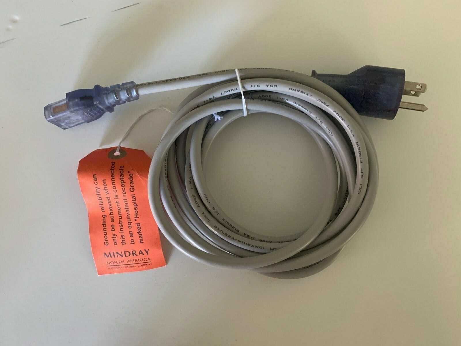 Mindray 110V Power Cord – 0012-25-0001 – Manufacturer Warranty – NEW