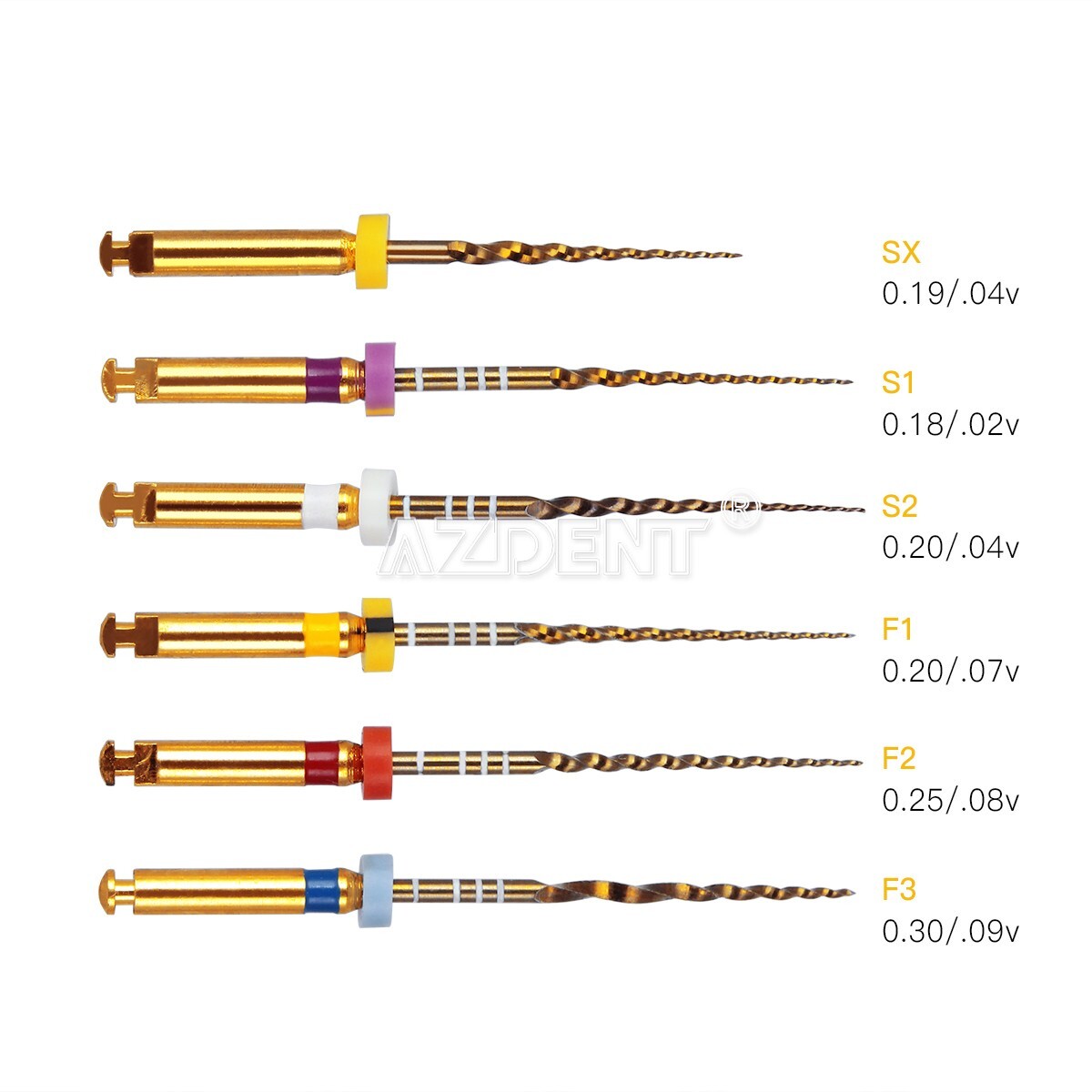 25MM Dental Endodontic Engine Use Gold/Heat Activated/NiTi Super Rotary Files