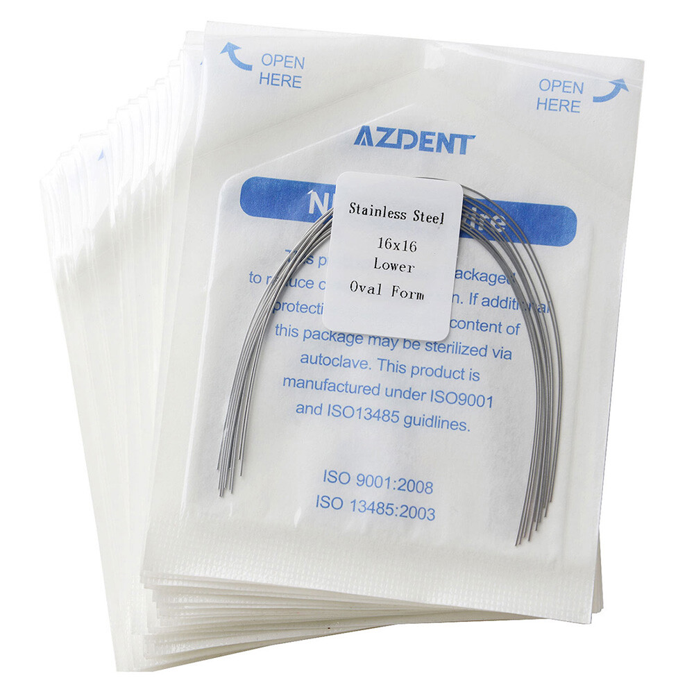 Los alambres de ortodoncia dental rectangular oval arco de acero inoxidable