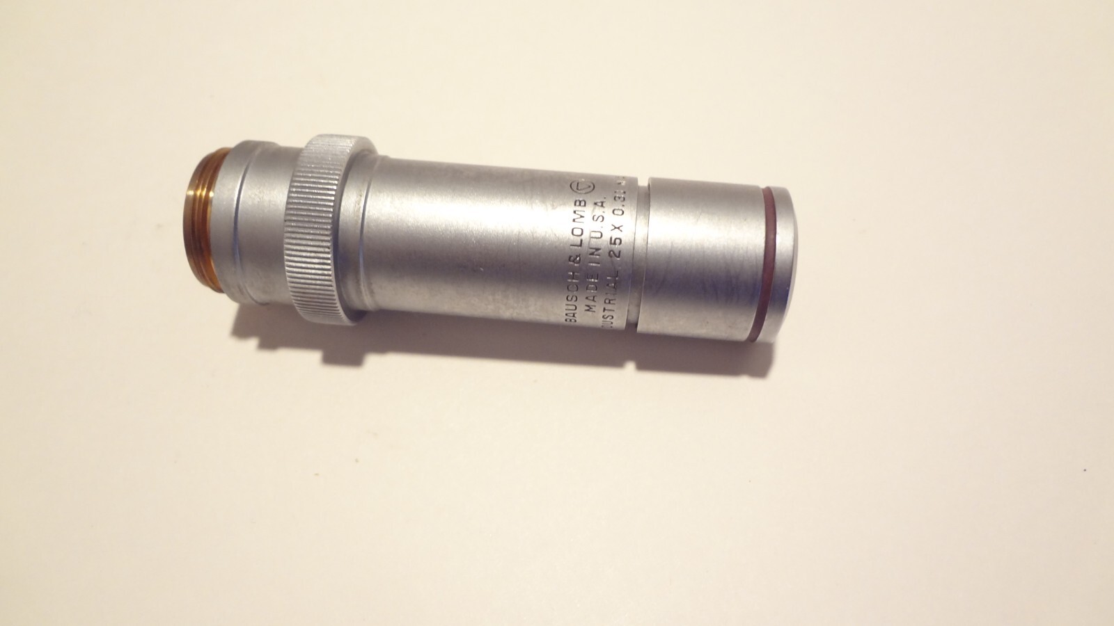 BAUSCH & LOMB INDUSTRIAL OBJECTIVE LENS 25X LONG WORKING DISTANCE **TESTED**