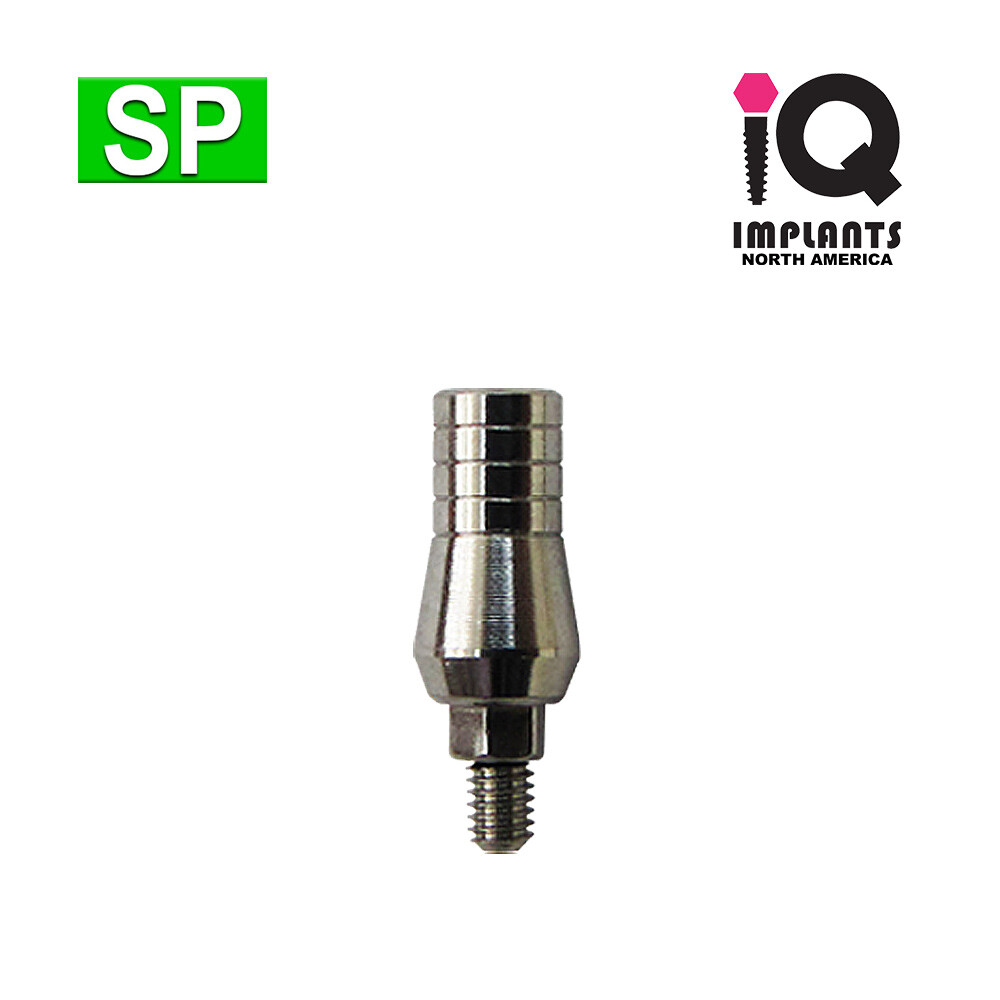 IQ USA Straight Titanium Attachment in 6 heights for Int Hex Platform 3.5-3.75mm