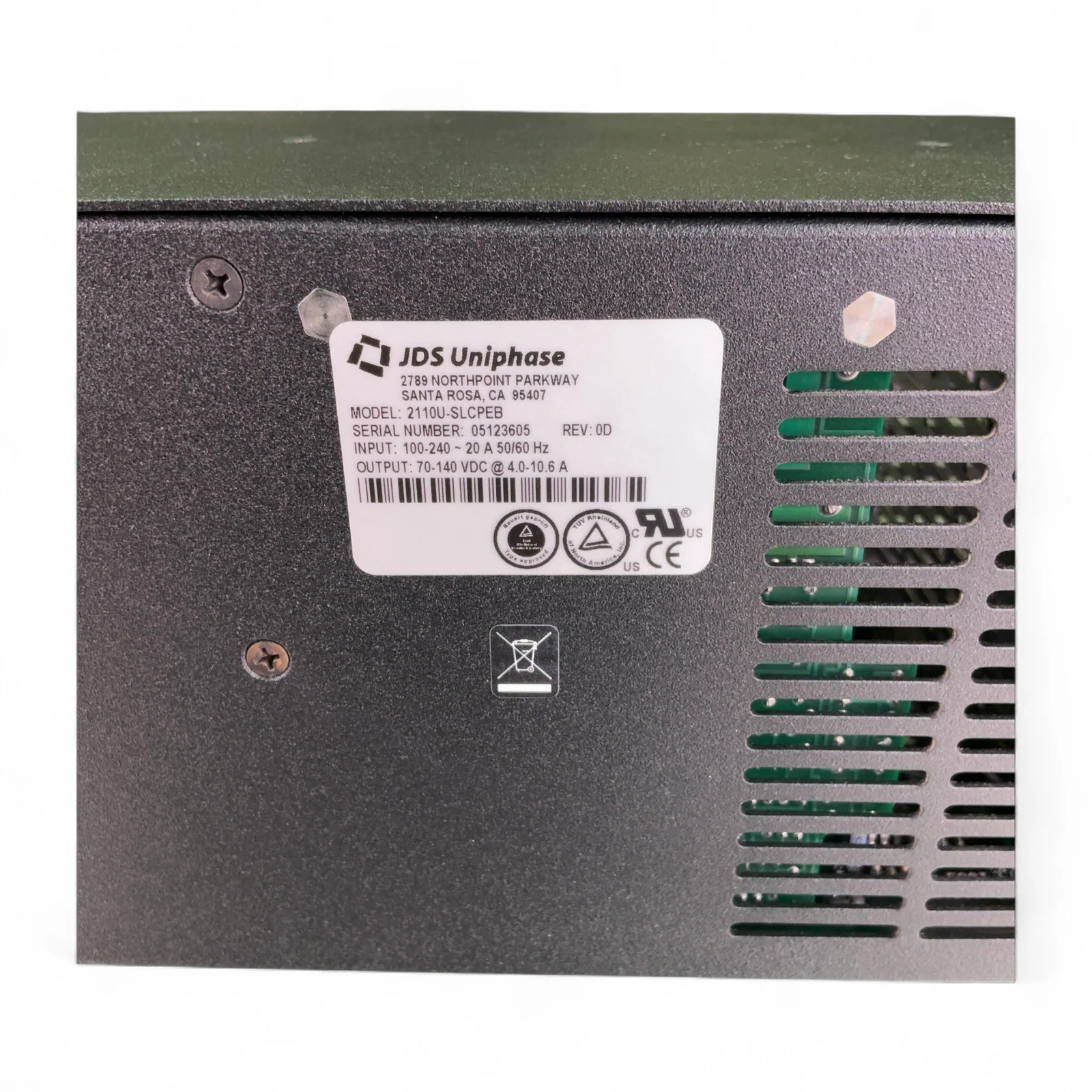 JDSU Class 3B Ultra Laser w 2110U-SLCPEB Power Supply 2218-010SLCPEB Laser Sy…