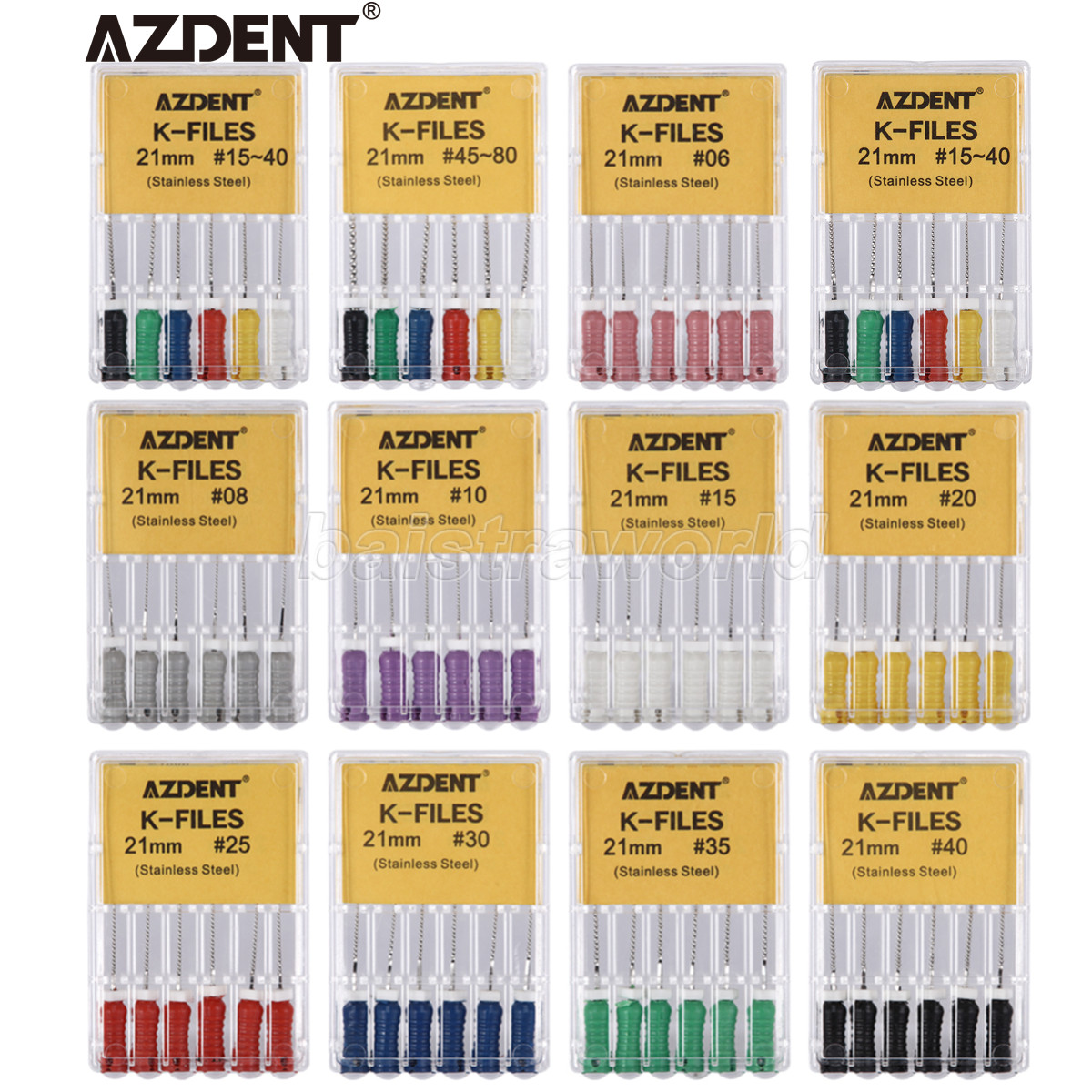 Dental Endodontic K-Files Root Canal Hand Use Stainless Steel 25mm/21mm 6pcs/box