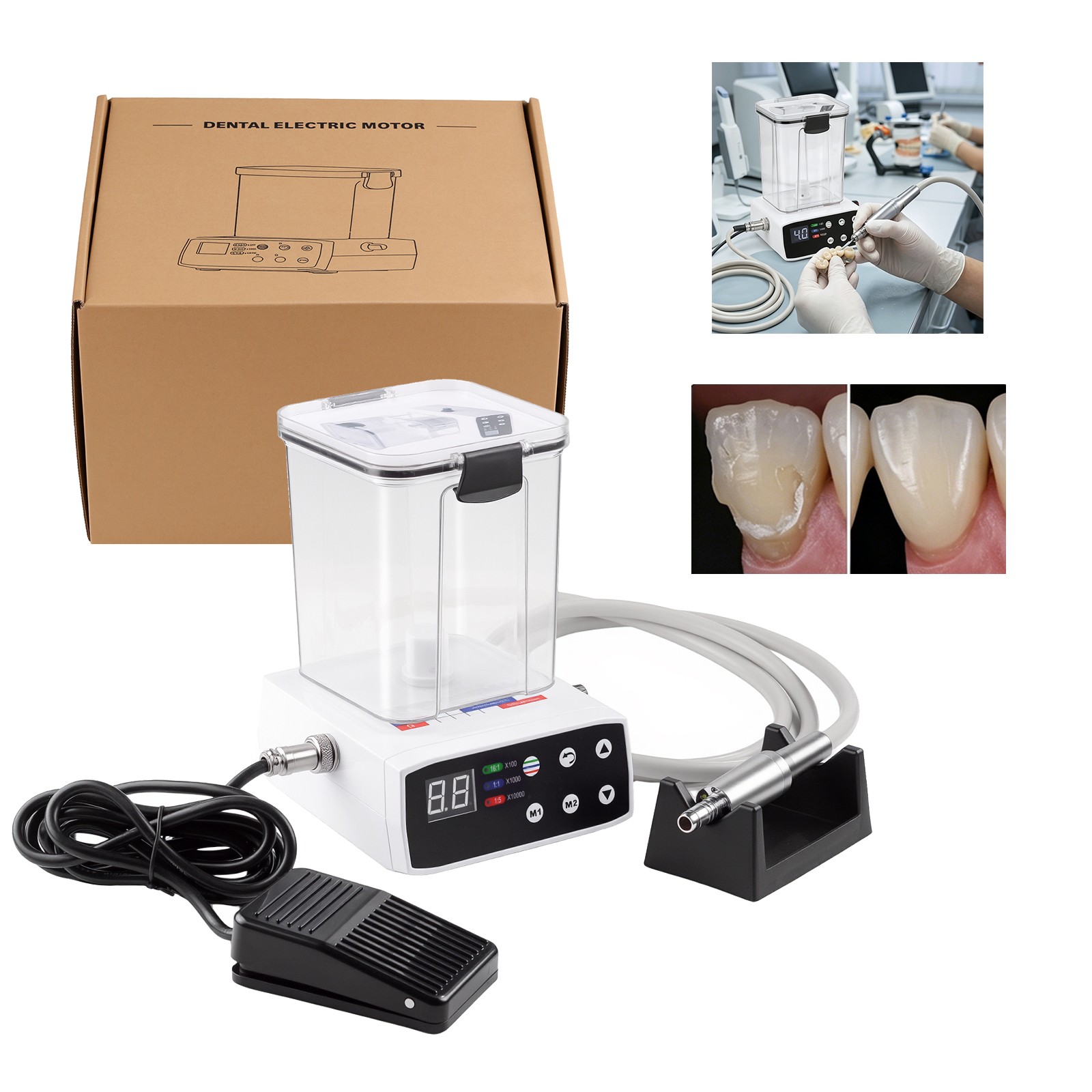 Dental Miniature Vector Control System Bulid-in LED Electric Brushless Motor CE