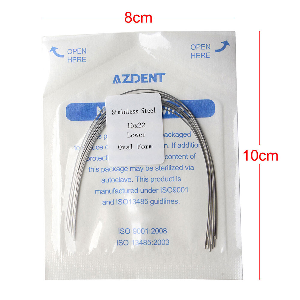 AZDENT 10pcs Dental Orthodontic Stainless steel Arch Wire (rectangular)