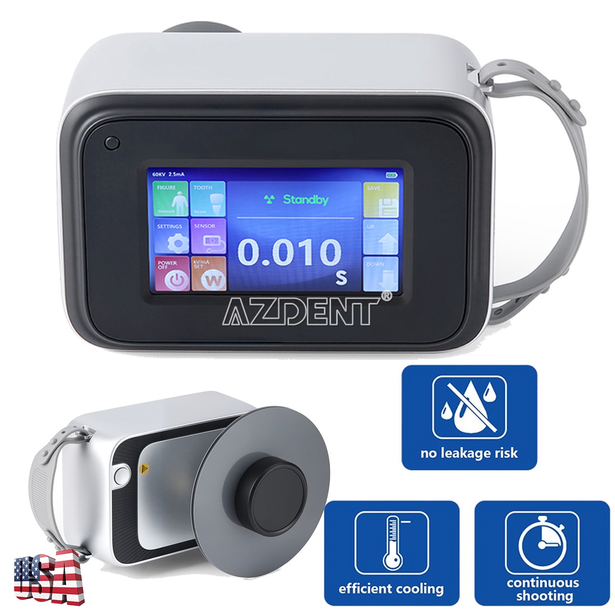 Dental X Mobile Unit System Ray Digital Machine High Frequency with Shield USA
