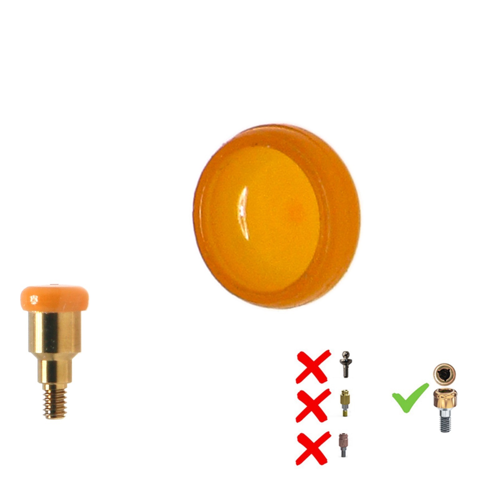 US Dental RP Conical Connection Locator Abutment fits Nobel Active RP Implant