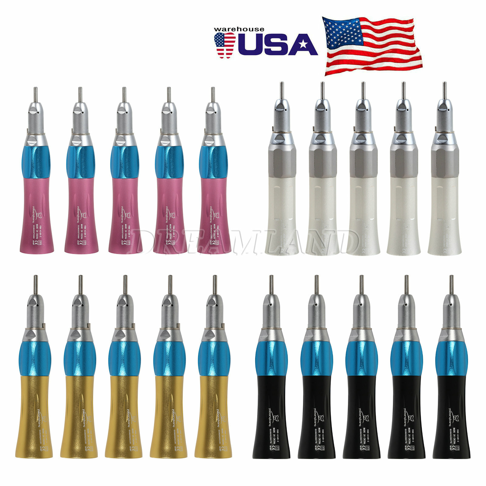 1-10 lot Dental Slow Low Speed Handpiece Straight Nose Cone 1:1 for NSK AX’