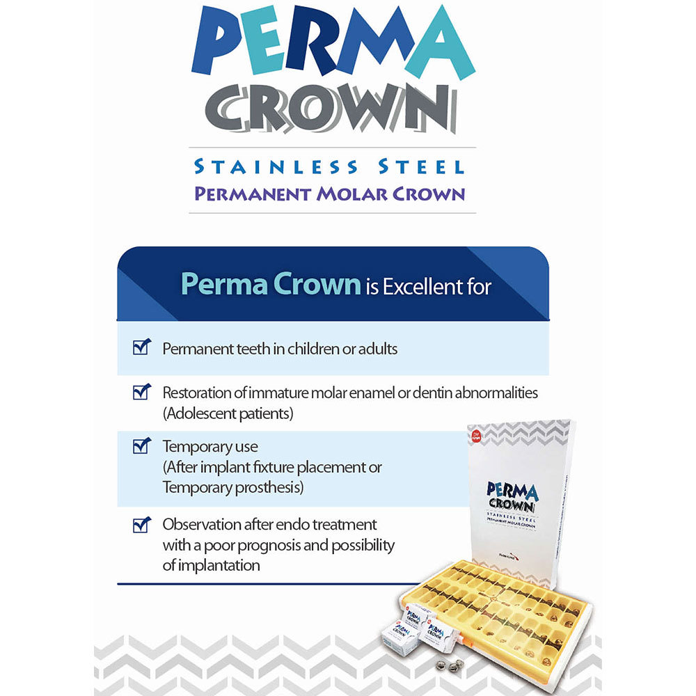 DENTAL PERMANENT MOLAR CROWN KIT (48pcs) compatible (24sizes)