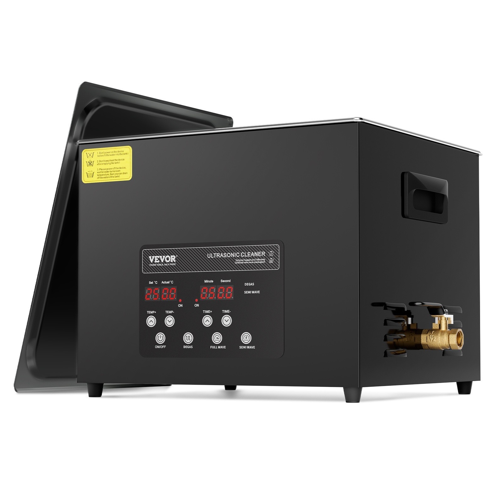 15L Sonic Cleaning Device, 360W Digital Sonic Washing Equipment w/ Mild Setting