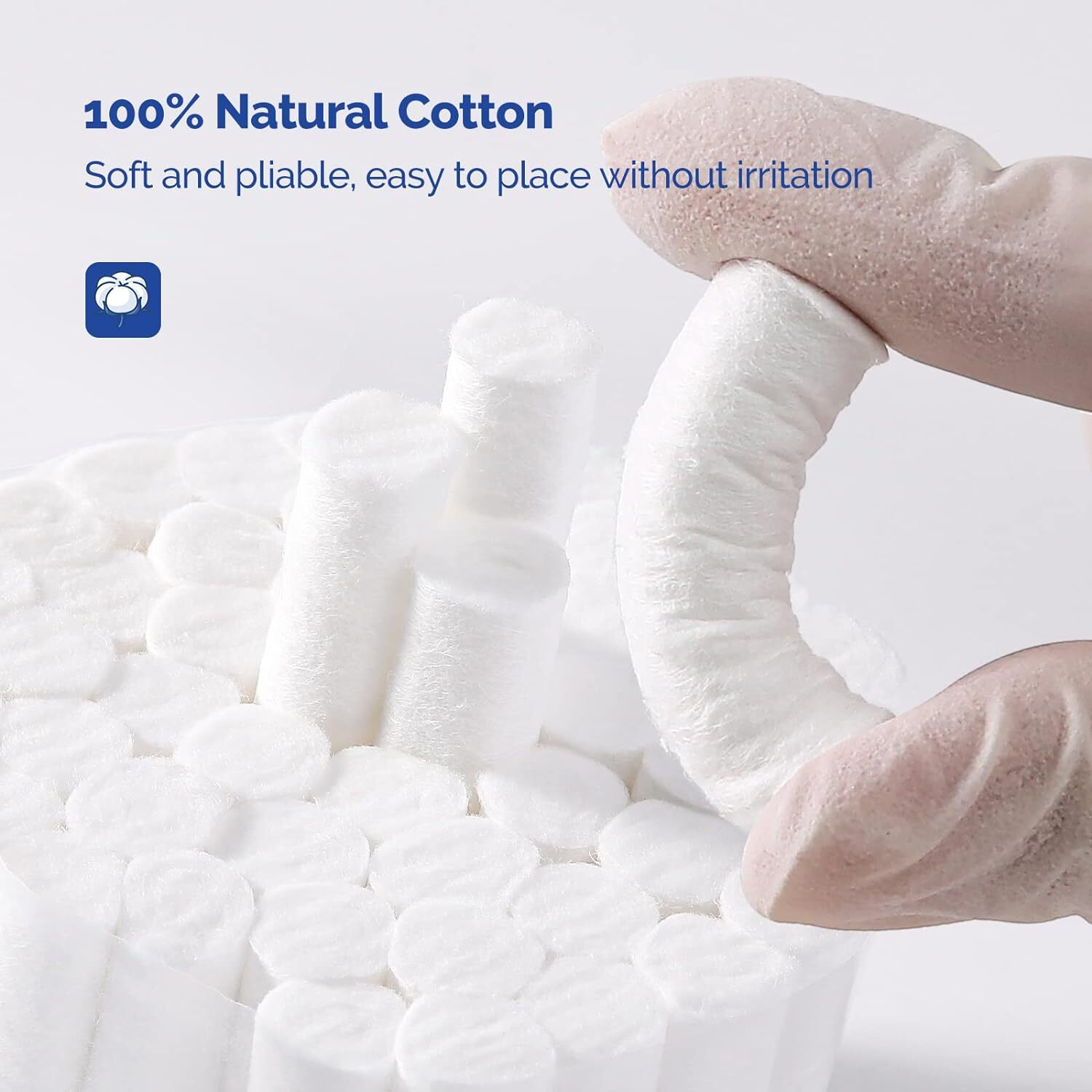 JMU Dental Cotton Rolls Nosebleed Plug Mouth Non-Sterile 1-1/2″ x 3/8″