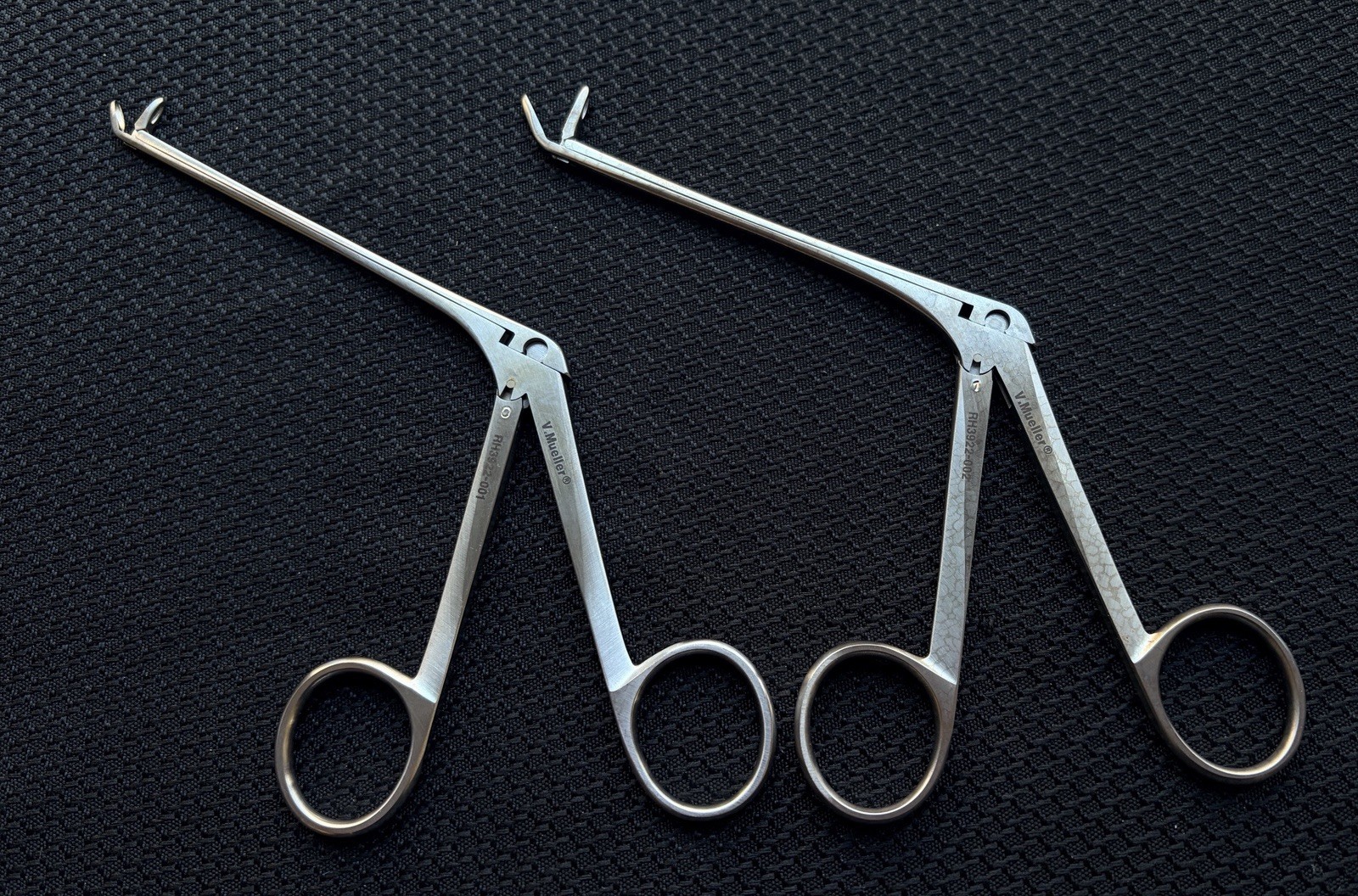 V. Mueller RH3922-002 & RH3922-001 Blakesley Forceps Instruments, Upturned 45°