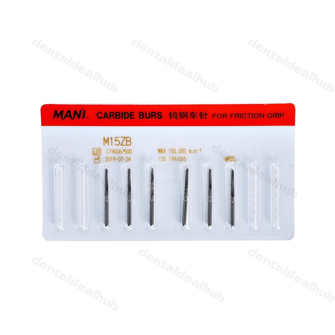 MANI Carbide Burs 6Pcs High Speed Dental Diamond Bur Set
