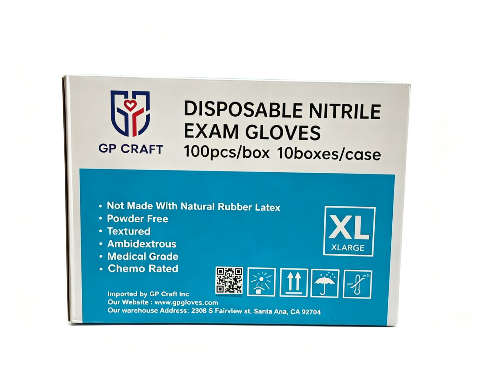 Disposable Exam Gloves Blue Nitrile 4Mil Latex Free 1000 Pcs All Purpose Use