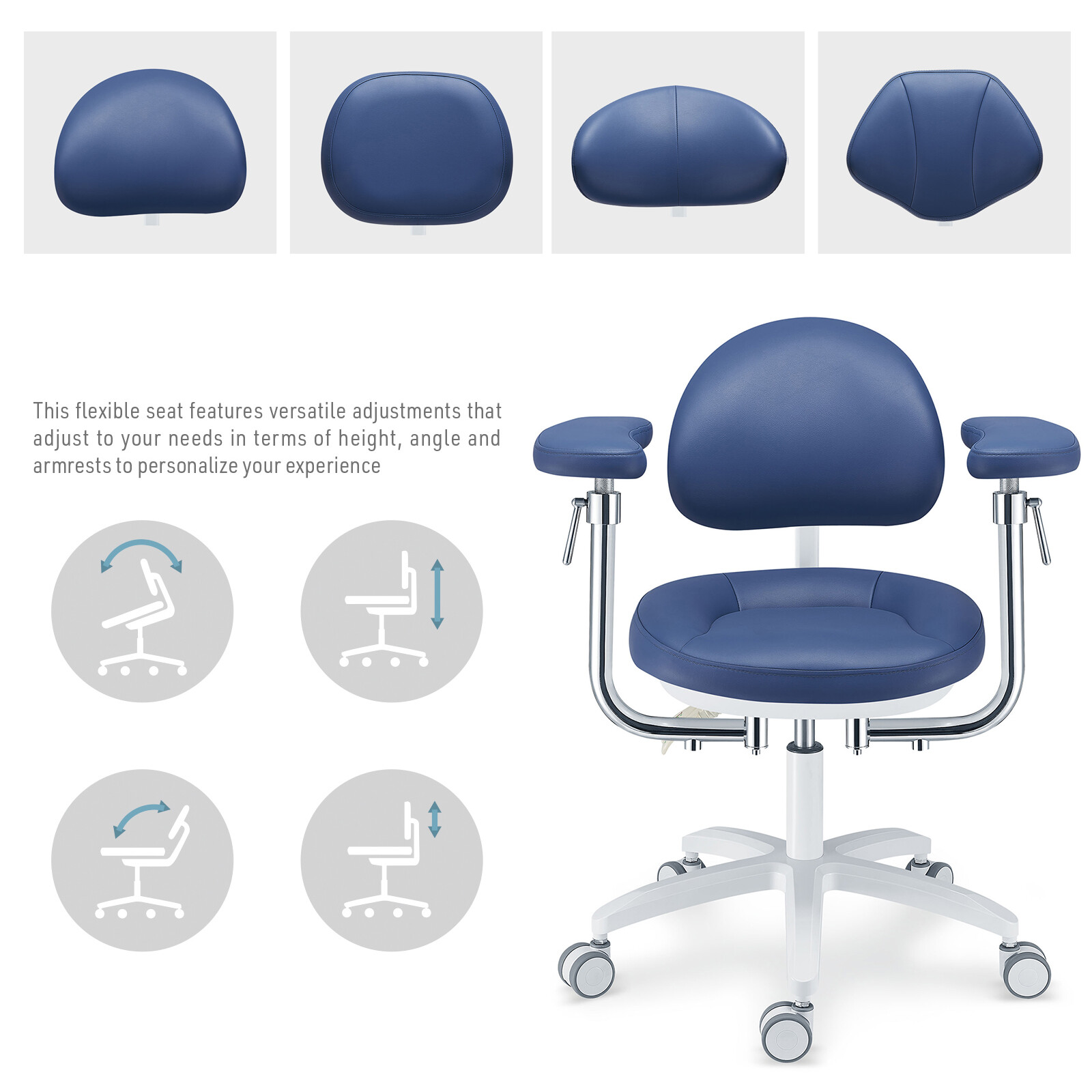 U-series Skin Feel Leather Dental Microscope Doctors Chair Dental Lifting Chair
