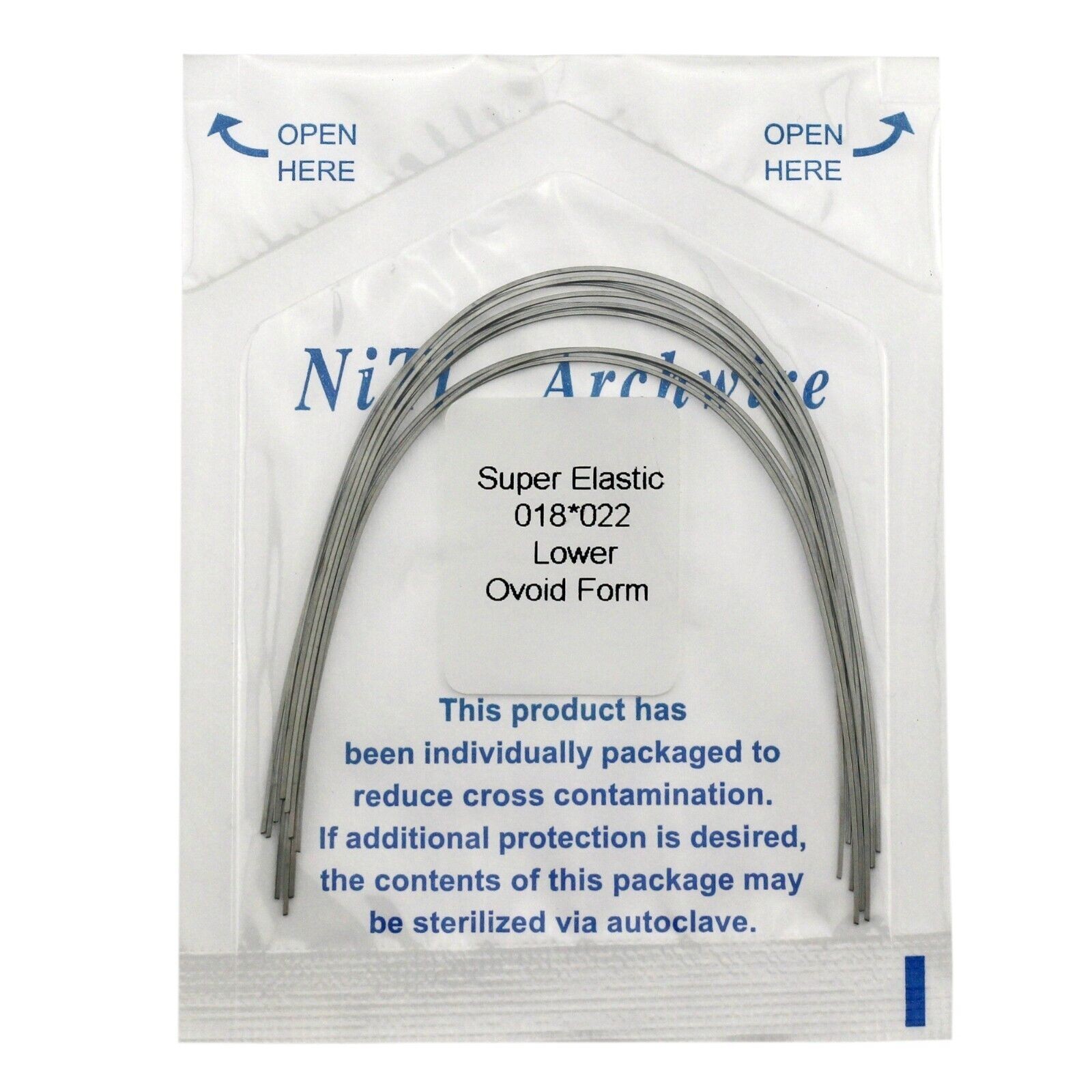 10Packs Dental NITI Ovoid/Natural/Square Form Rectangular Arch Wires Upper/Lower