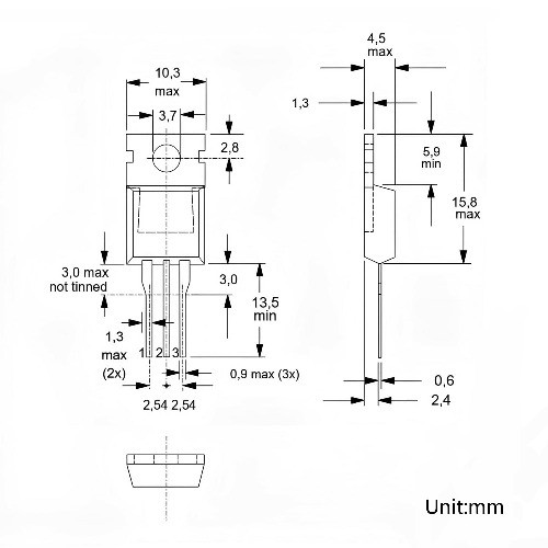 LM337T LM337 Negative Adjustable Voltage Regulator 1.5A TO 220AB, 10 Pieces
