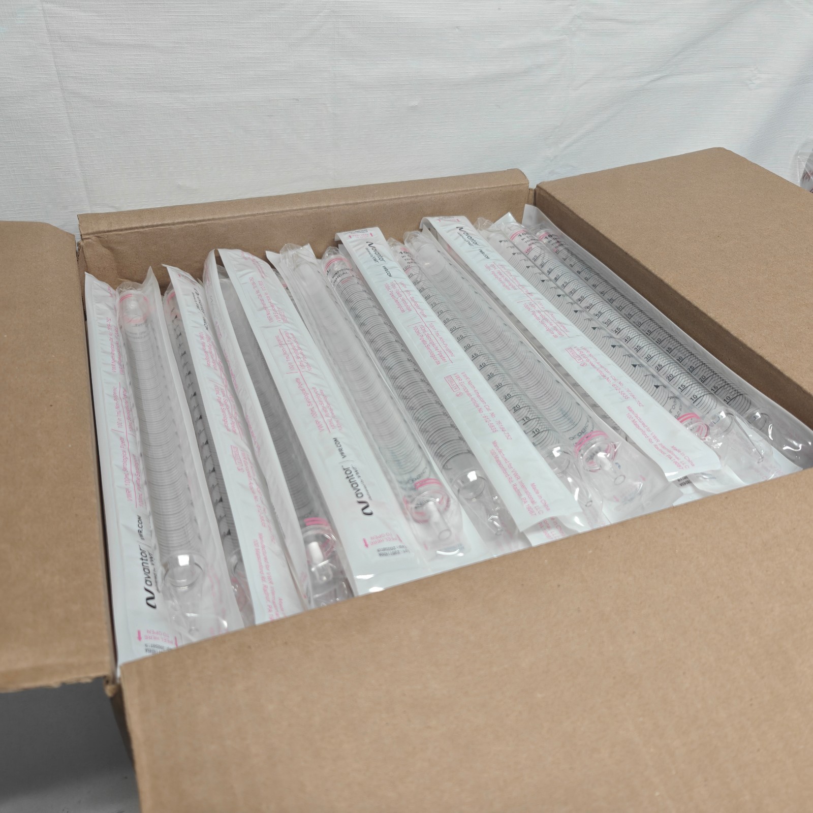 (250pcs) Bulk Mixed Brand 100mL Individually Wrapped Serological Pipettes