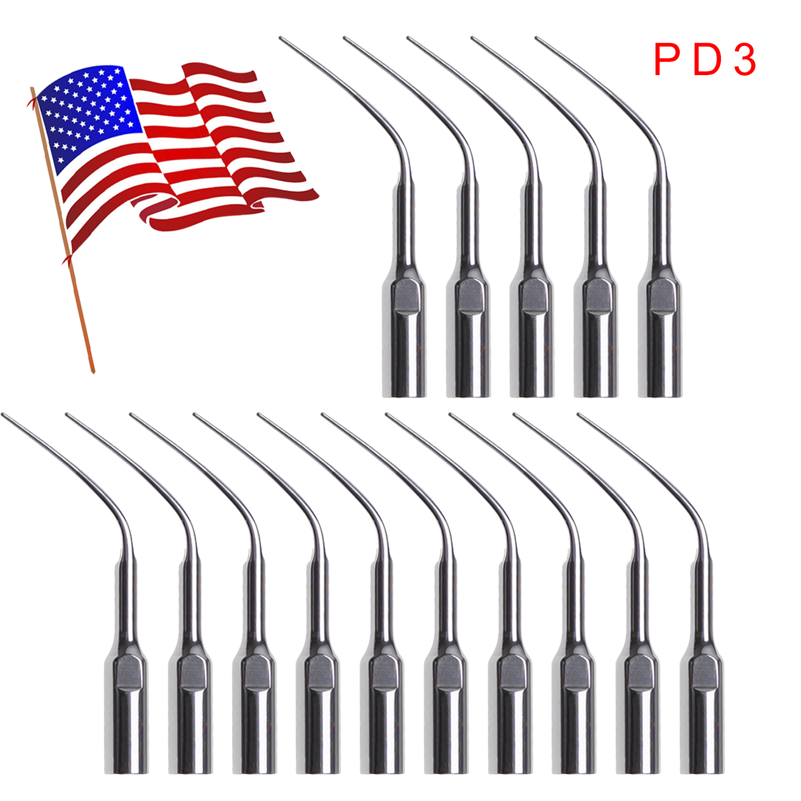 15pcs DTE SATELEC Style Dental Ultrasonic Scaler Tip PD3 Perio Tips SKYSEA ZQ6