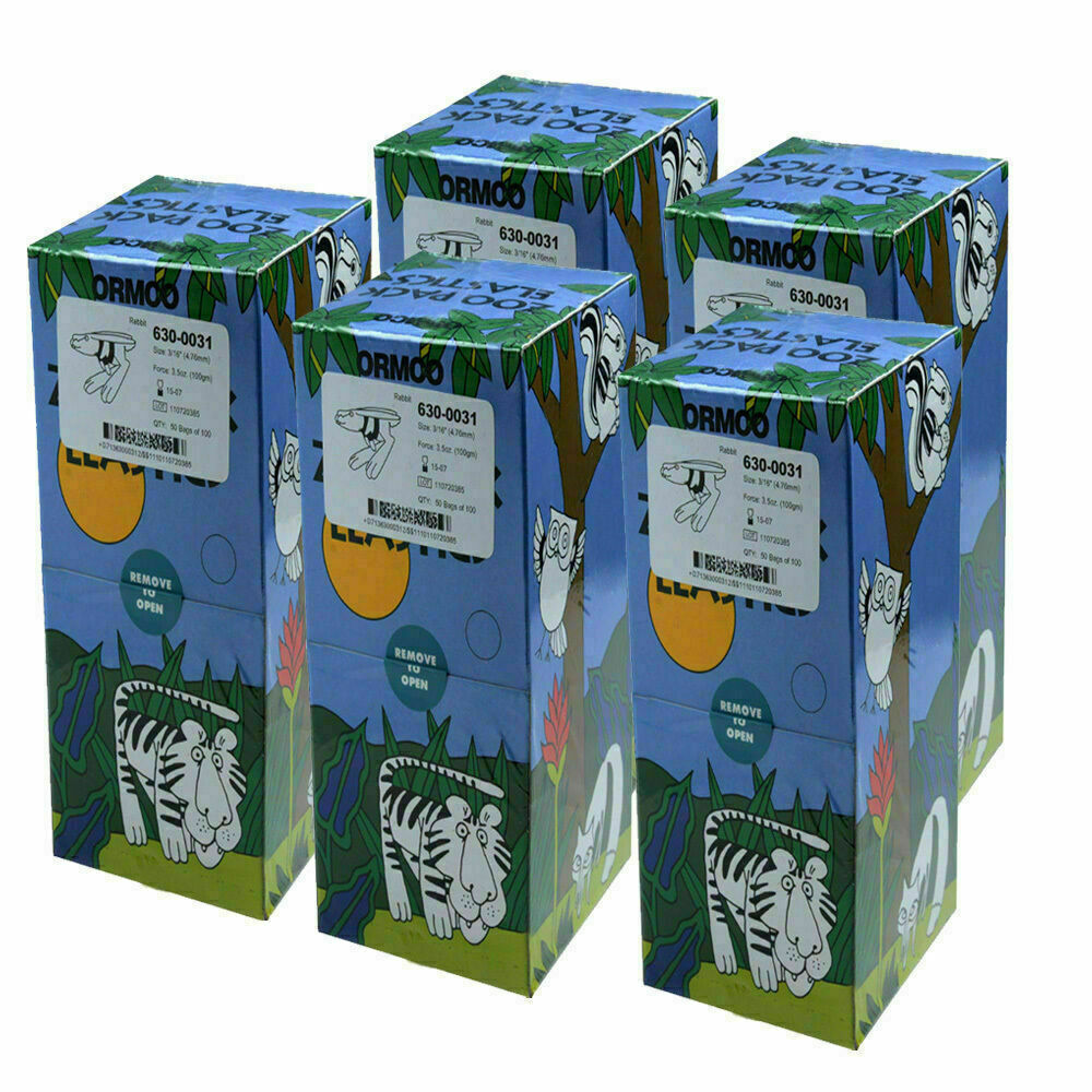 5000Pcs Dental ORMCO Zoo Pack Orthodontic Yellow Elastic Bands Ties 3.5OZ Box