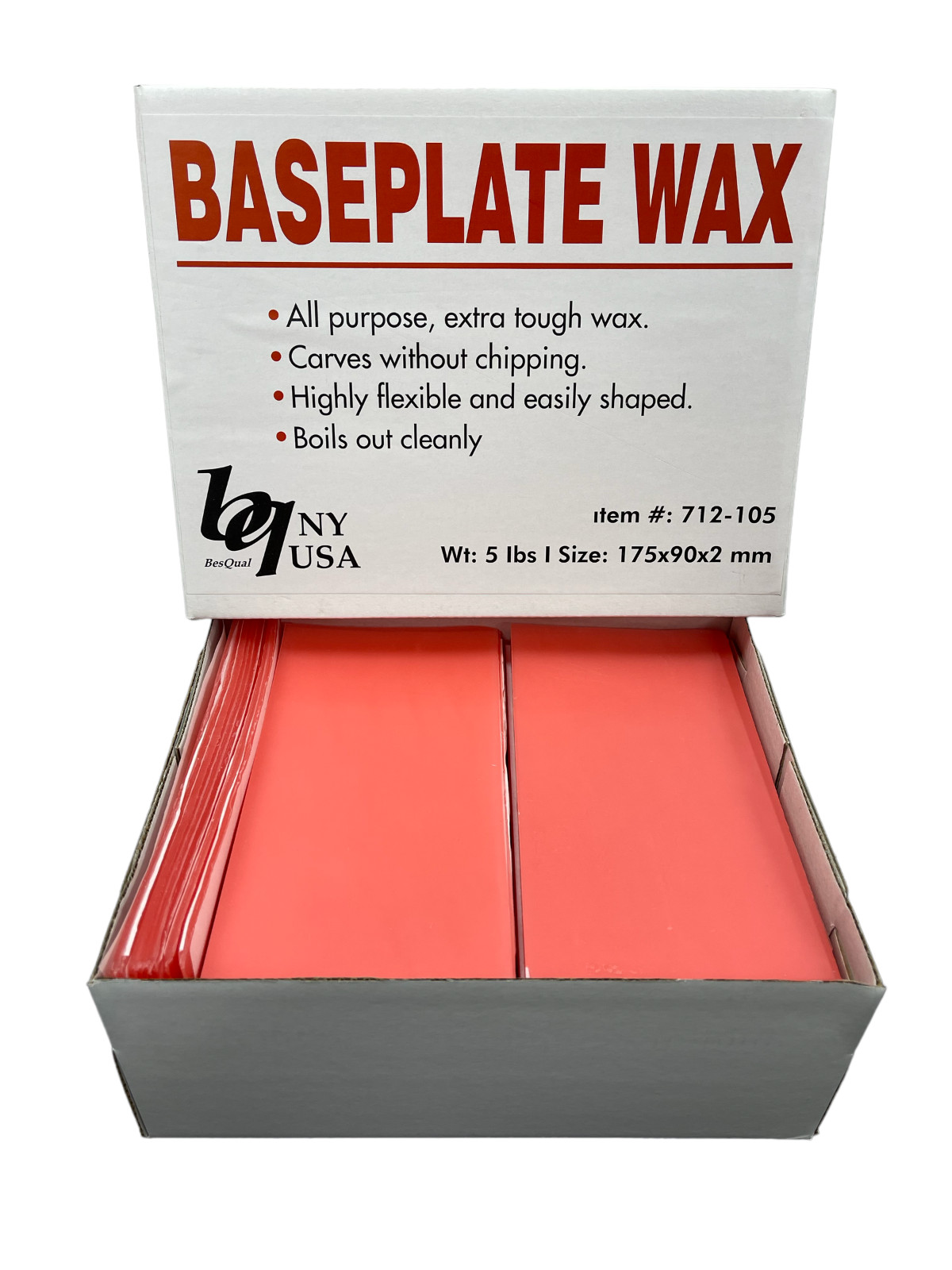 Base Plate Wax Pink – All Purpose Extra Tough – 5 lb Sheets