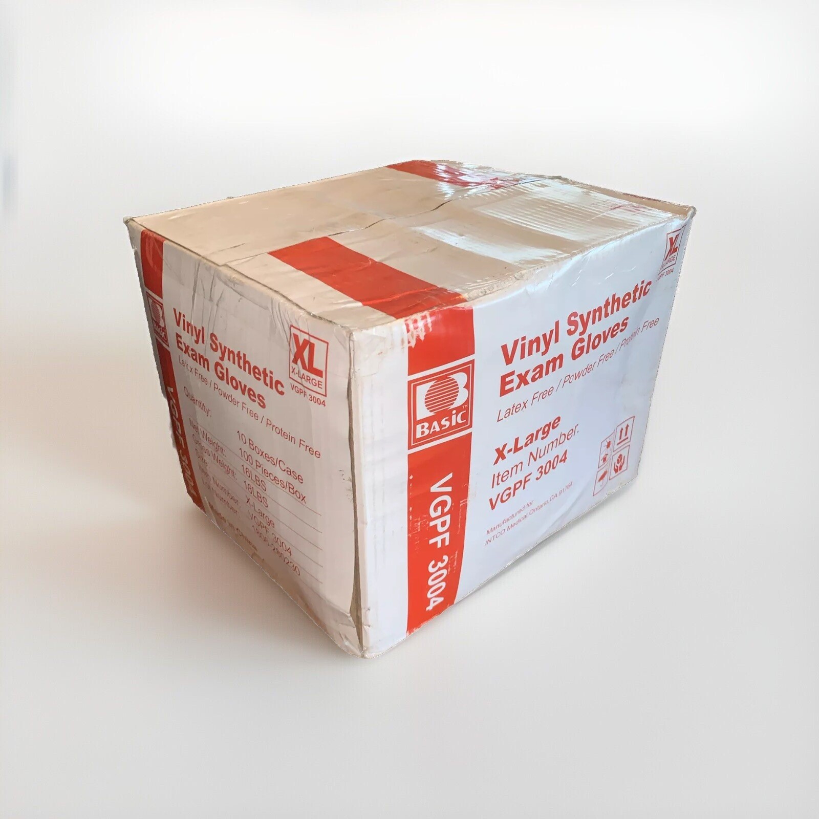 Clear Medical Vinyl Exam Gloves Latex-Free & Powder-Free 1000 Gloves Sz XL