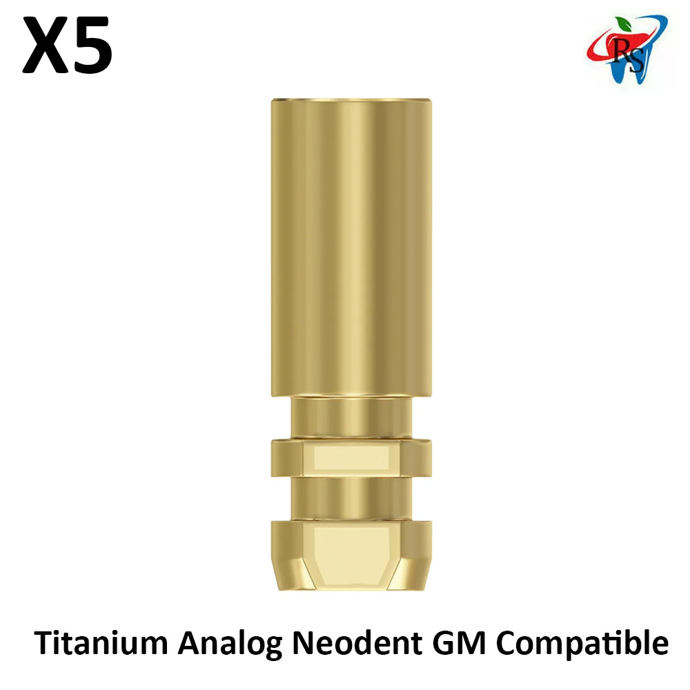 5 Dental Analog Neodent GM Compatible Grand Morse Titanium Lab Replica Dentistry