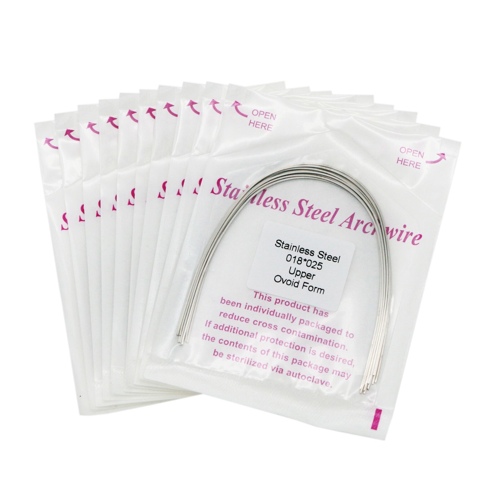 100 Pcs Dental Orthodontic Stainless Steel Recrangular Arch Wire Ovoid Form