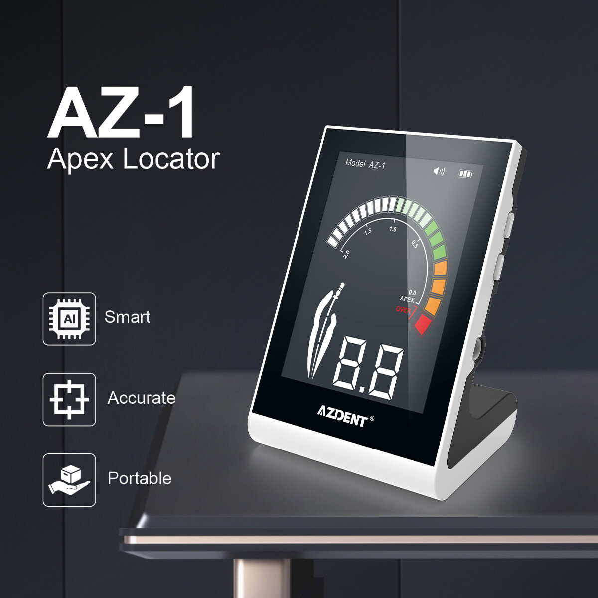 AZDENT Dental Cordless LED 16:1 Endo Motor /Apex Locator /Endo Rotary Files