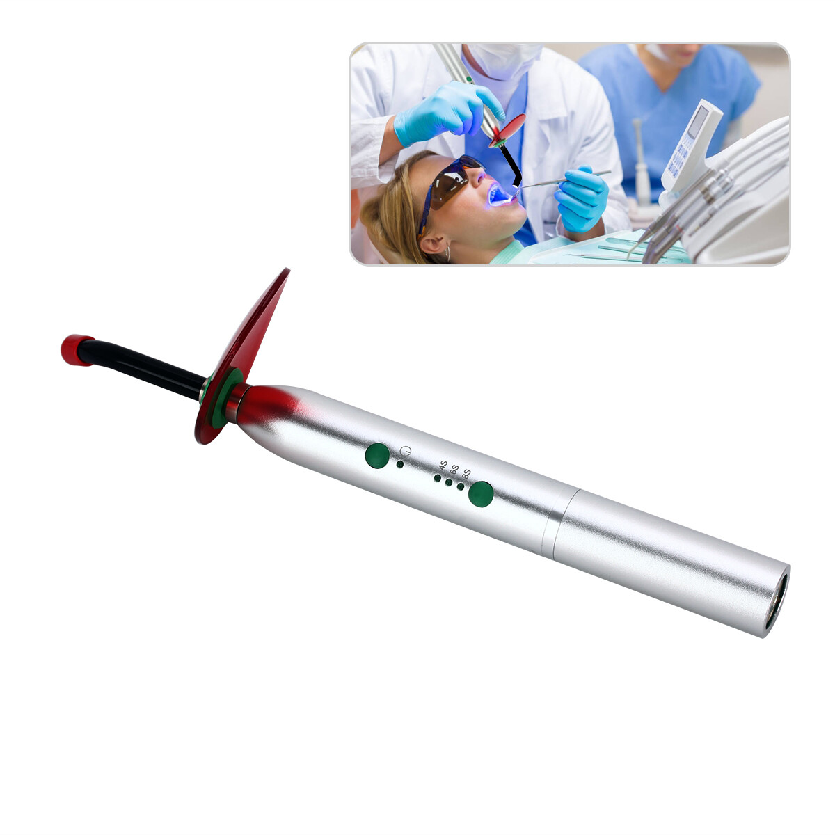 Dental Orthodontic Cordless LED Curing Light Lamp 2700mw High Power Blue Light