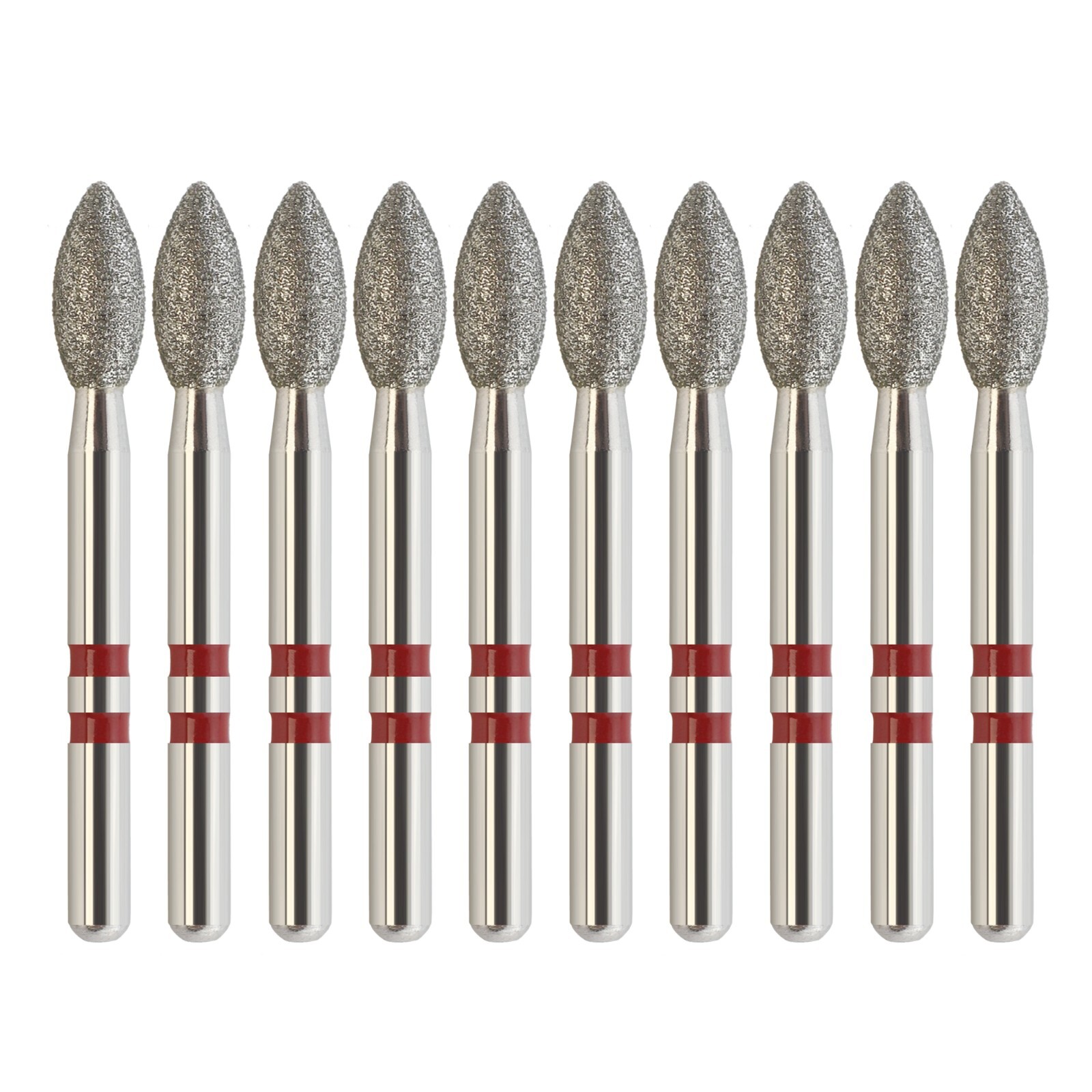 Zirconia Diamond Burs Friction Grip Egg Football Ball Round End Taper Cylinder
