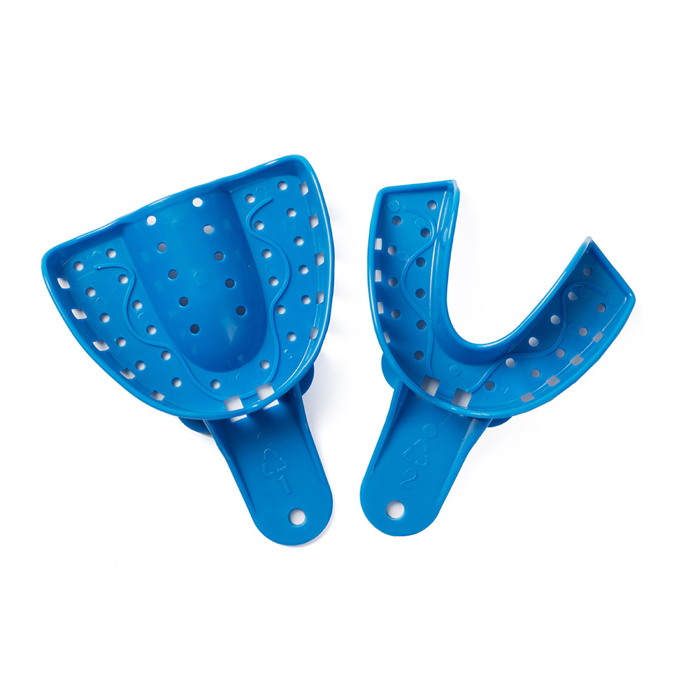 12 Pcs Dental Impression Trays Perforated Plastic Autoclavable Trays EASYINSMILE