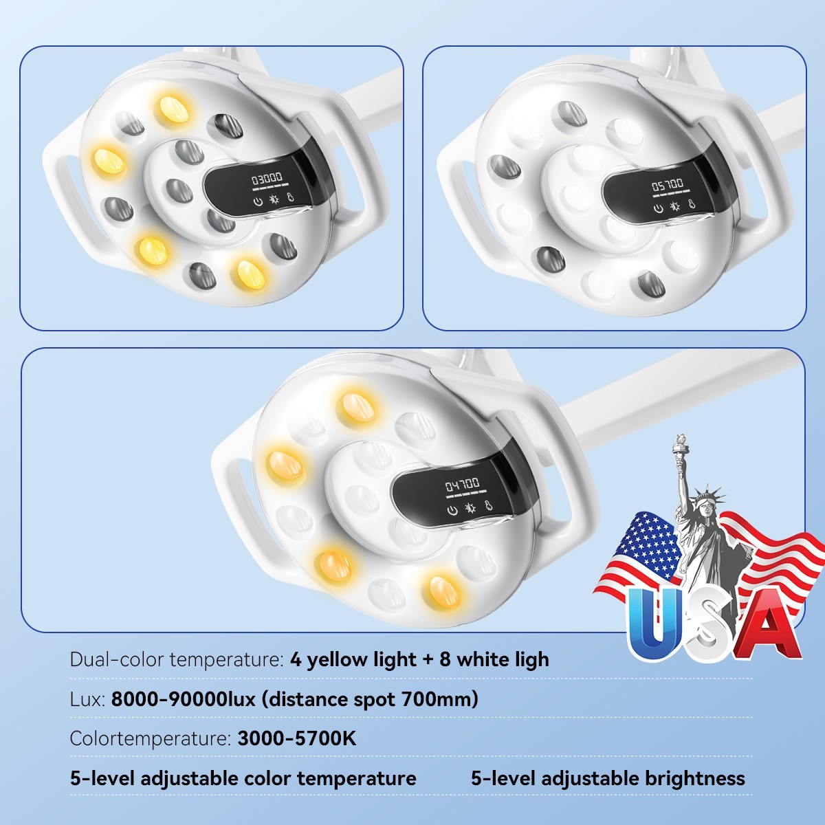 Dental LED Lamp Oral Light Lamp Adjustable Induction Sensor For Unit Chair