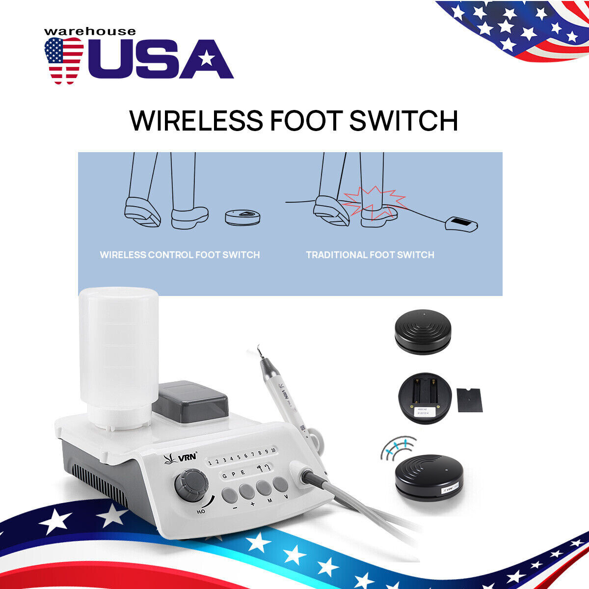 Dental Portable Ultrasonic Piezo Scaler Scaling Perio Endo For Cavitron VRN-A8