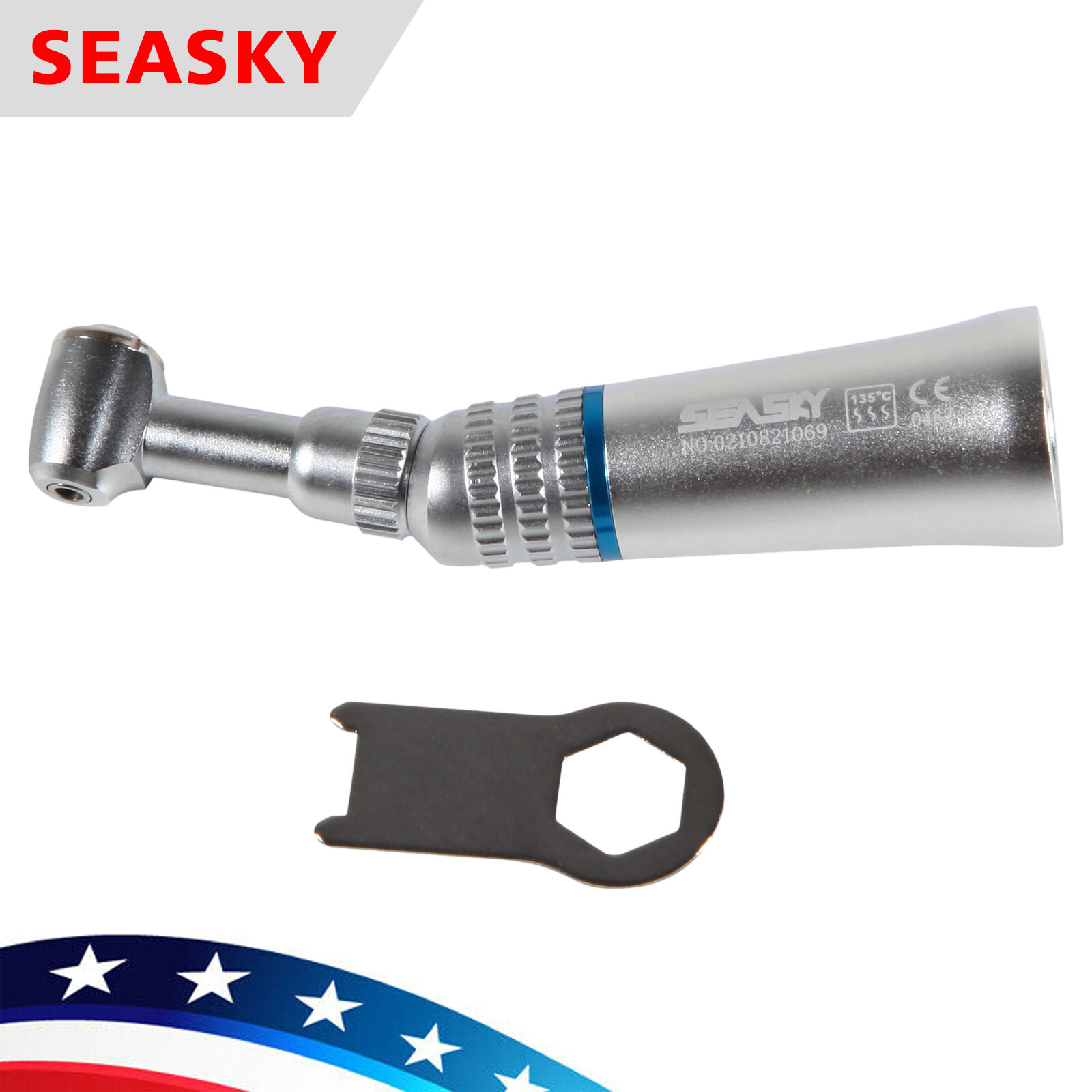 Low Speed Dental Handpiece Push button Contra Angle fit E-type 2/4 Hole Motor