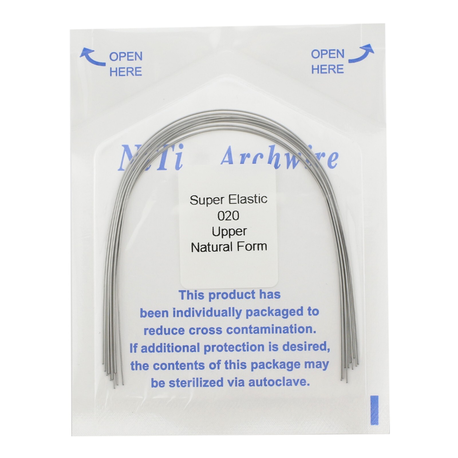 Dental Orthodontic Arch Wire Niti Super Elastic Round Rectangular Ovoid Natural