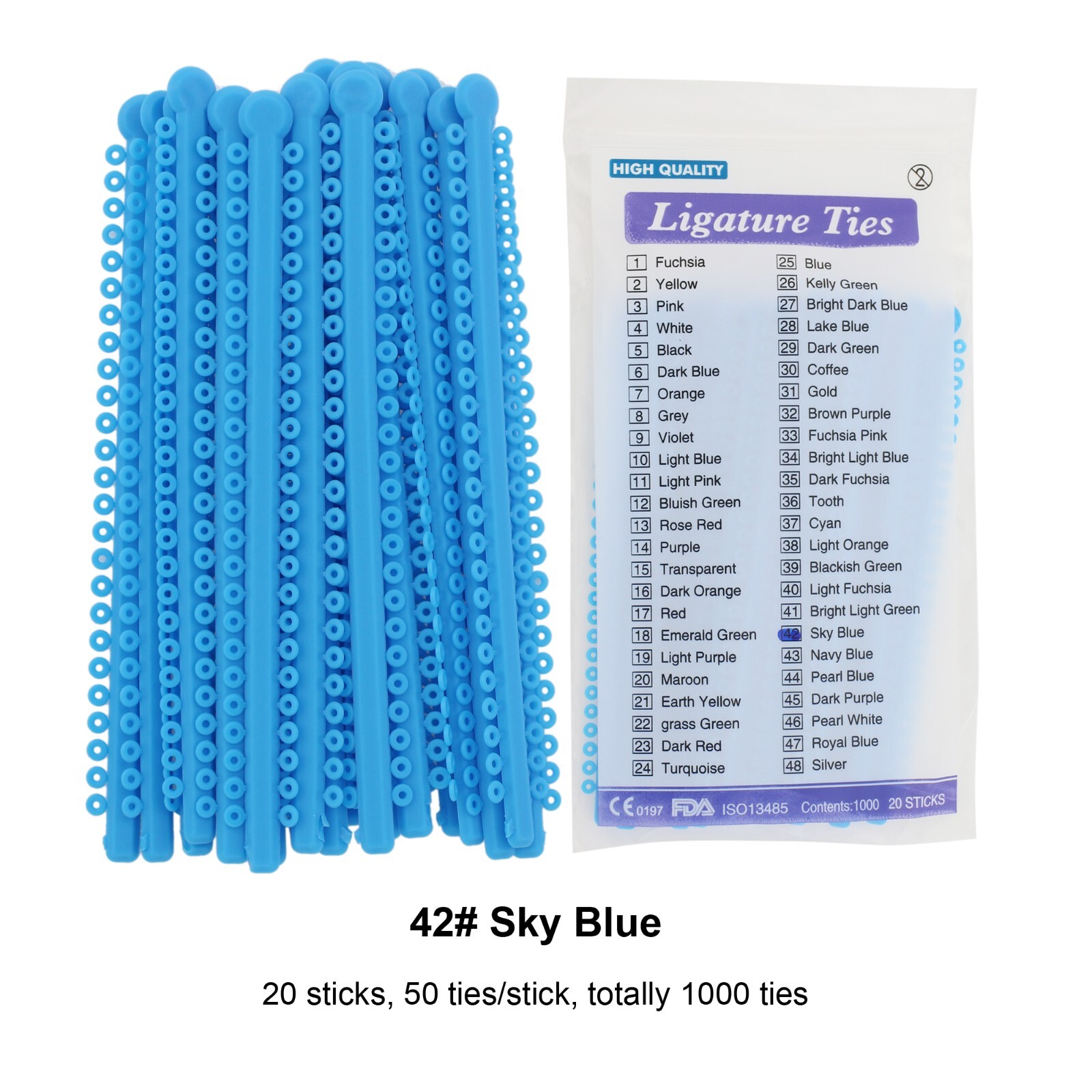 1000pcs Dental Orthodontic Ligature Ties Elastic Rubber Bands Braces ortodoncia