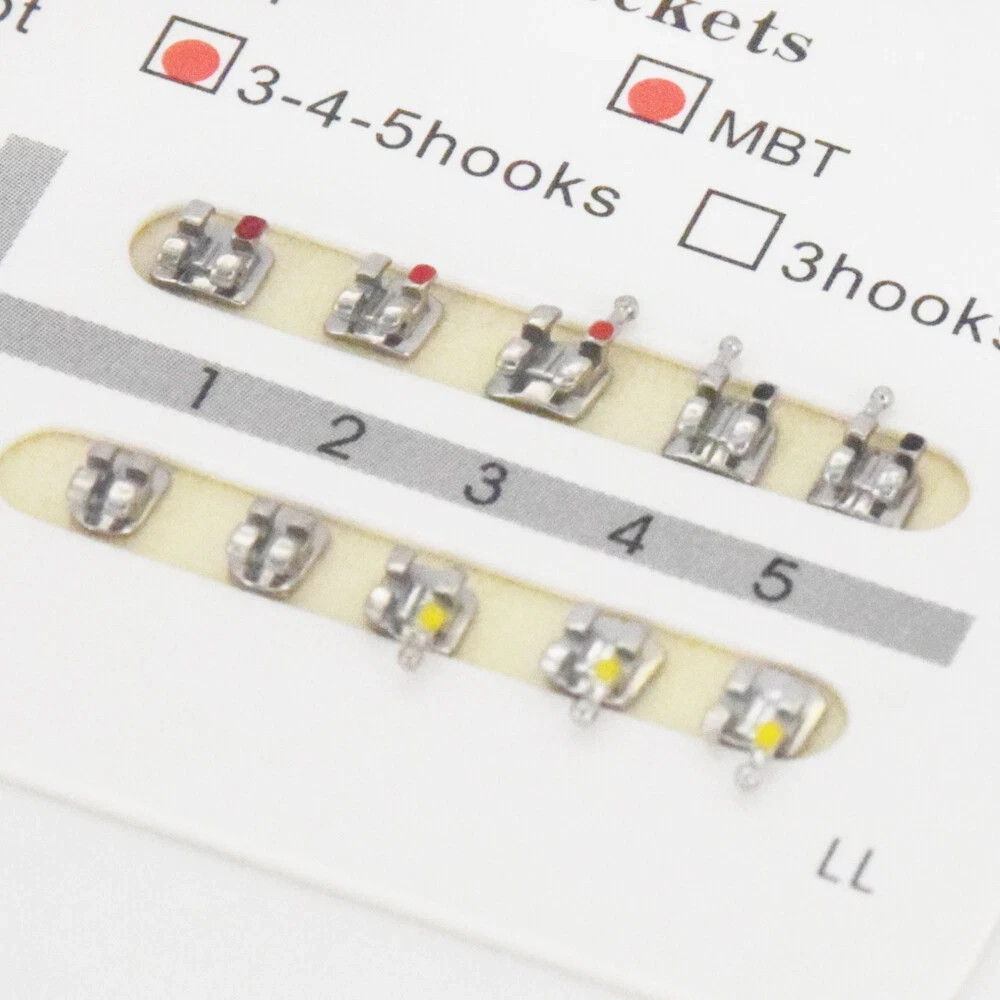 Dental Orthodontic Bracket Mini Standard MBT Roth.022 MIM Monoblock 3 4 5 Hook