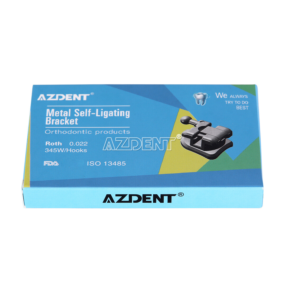 AZDENT Dental Orthodontic MIM Self Ligating Bracket Braces with Buccal Tubes