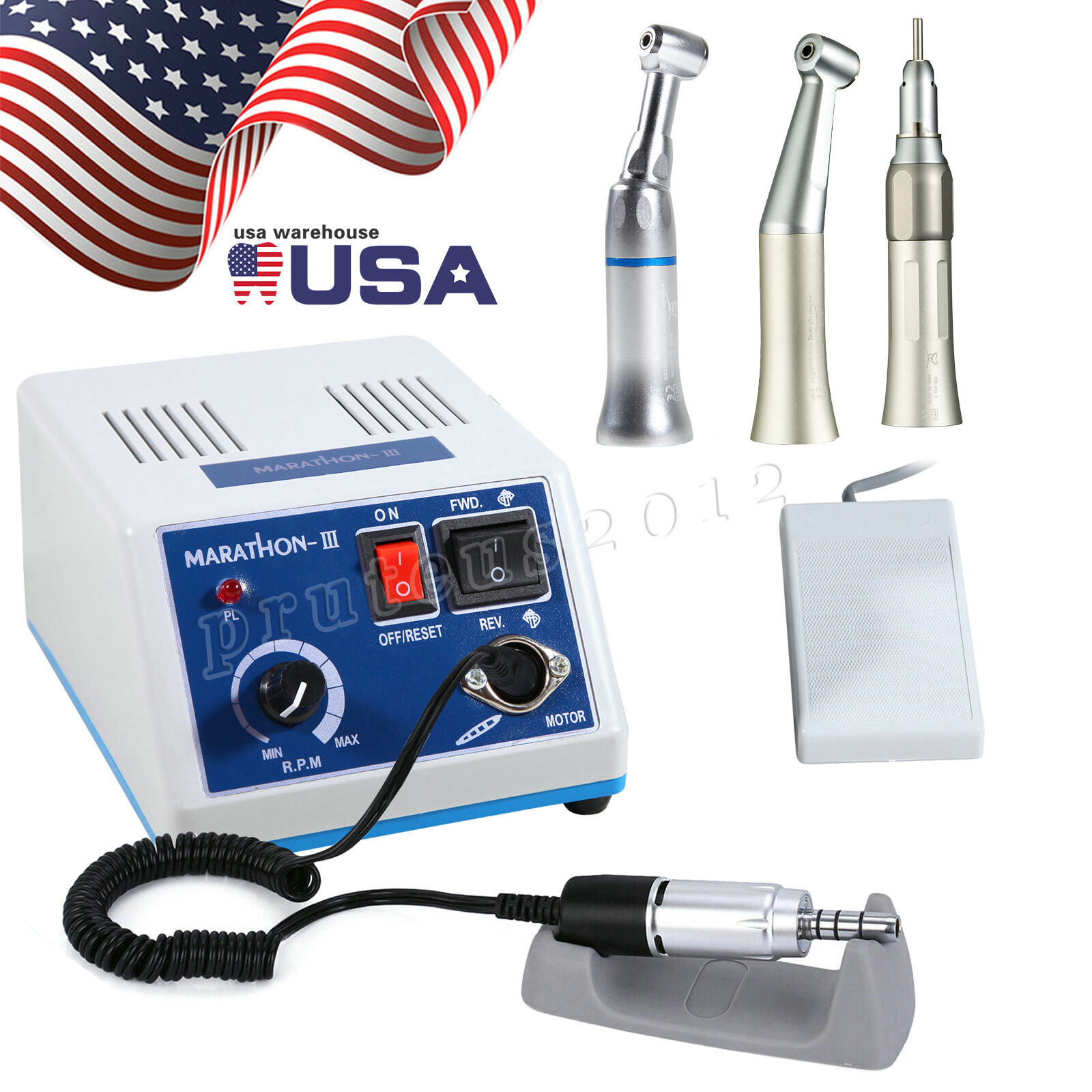 Dental Lab Marathon Electric Micromotor Polisher/Contra Angle/Straight Nose Cone