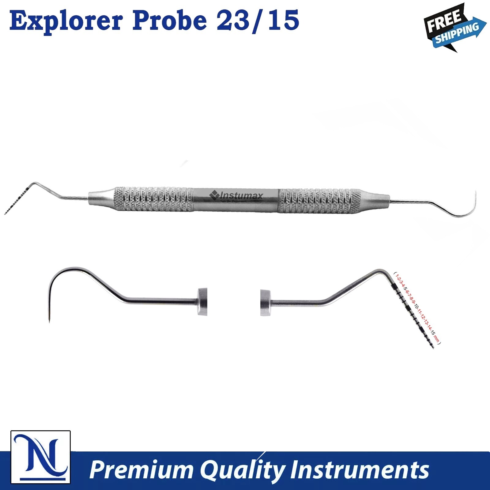 Explorer 23 UNC15 Dental Probes – Lightweight Periodontal & Diagnostic Set