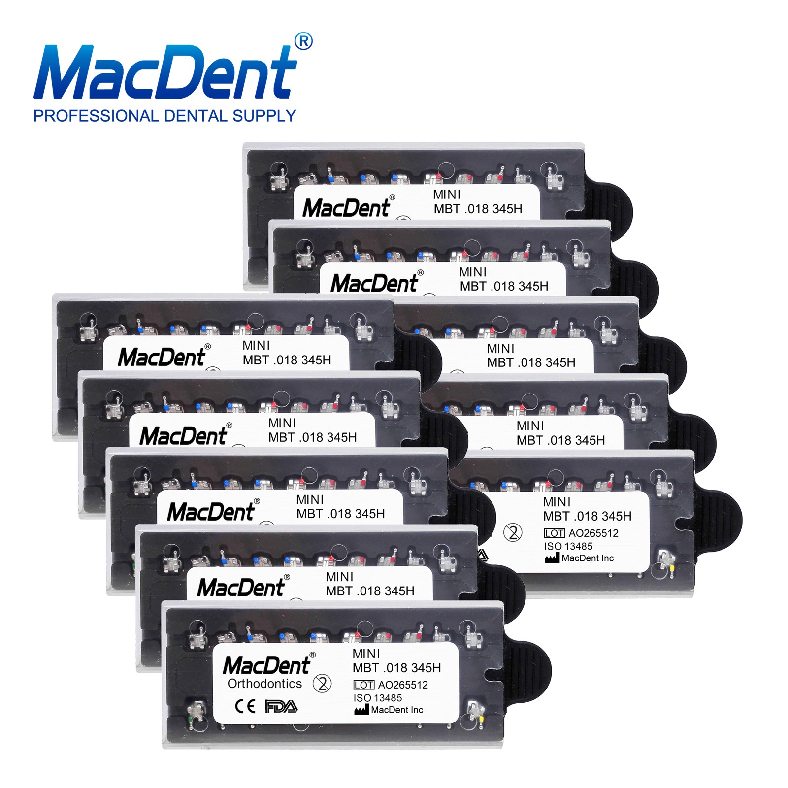 MacDent Dental Orthodontic Metal Bracket Braces / Buccal Tubes 022/018 Monoblock