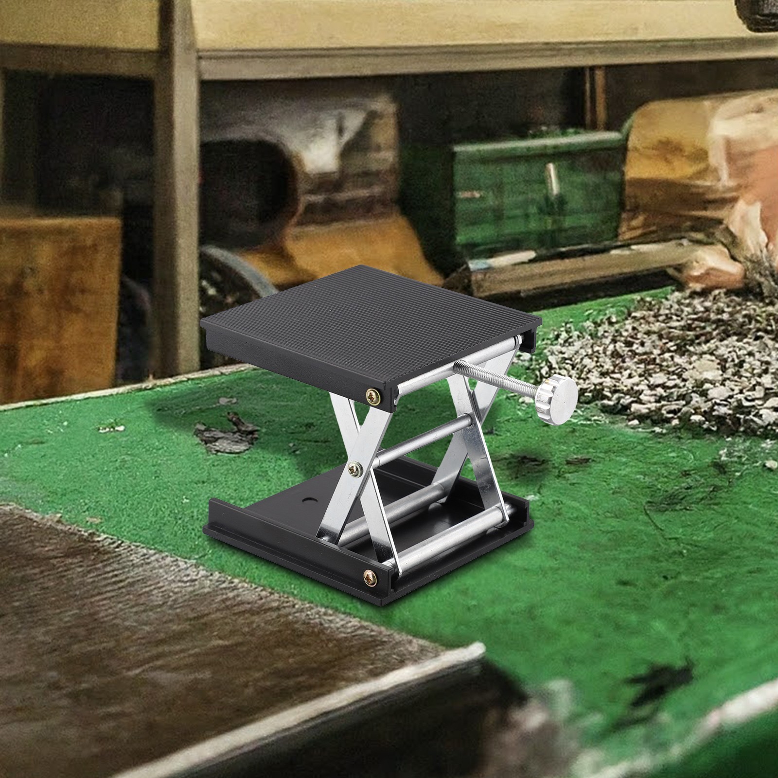 Black Plastic Lift Table for Stable Performance in Physics Experiments