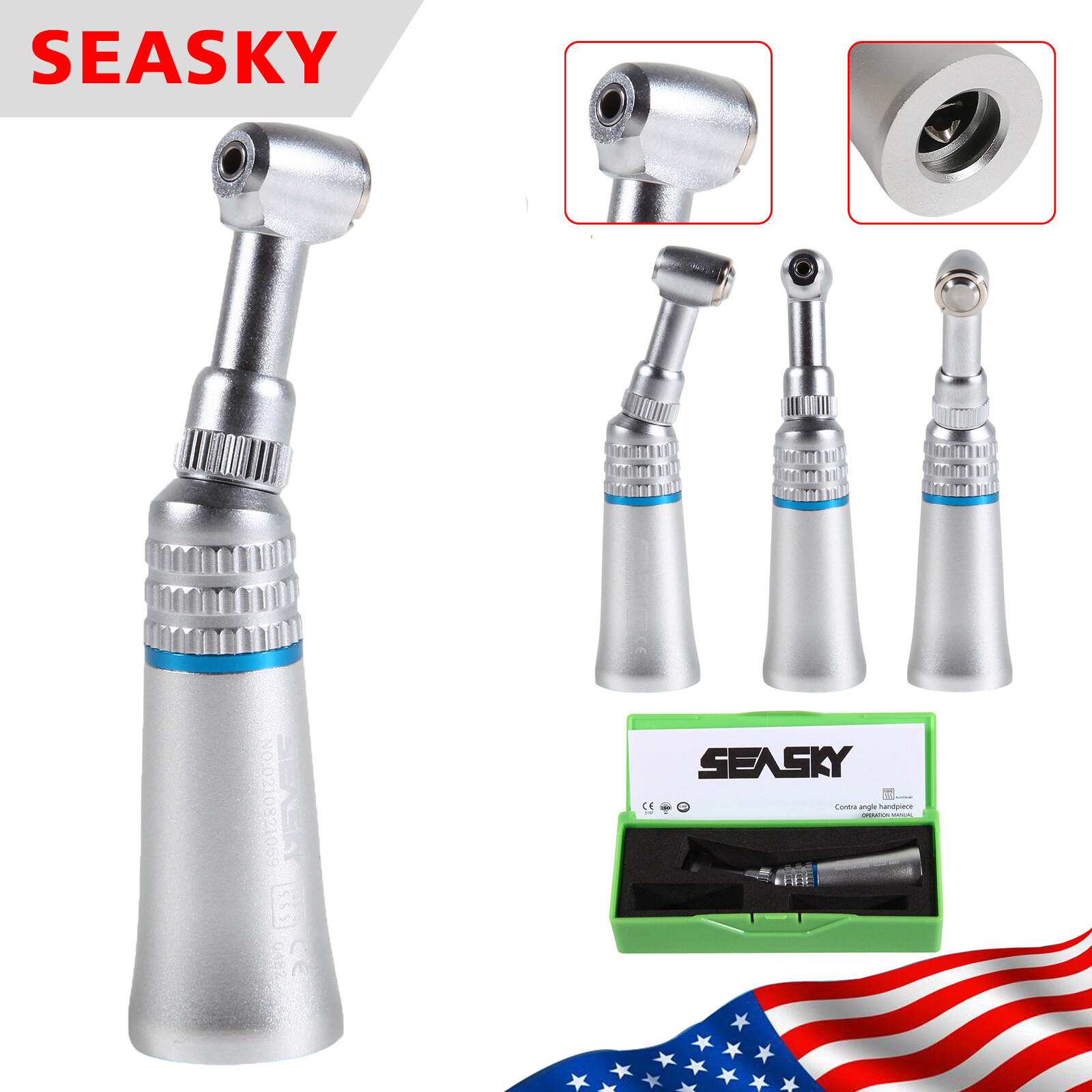 Push Button Contra Angle Low Speed Dental Handpiece E-type Hot Sale E-type PAD