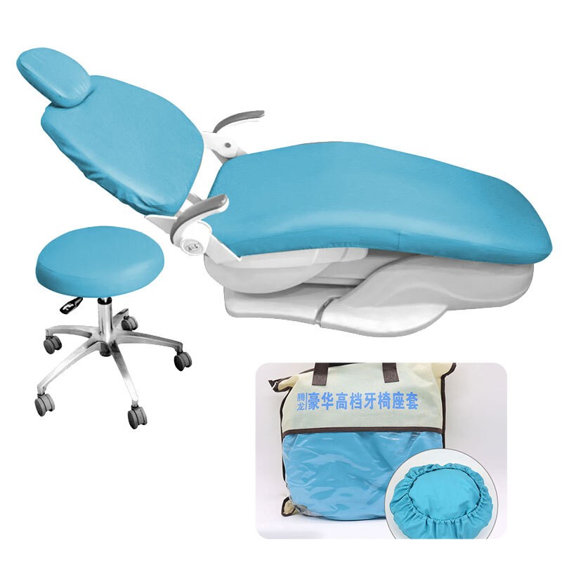 5 Color Dental Full Unit Chair Cover PU Material Protective Sleeves Waterproof