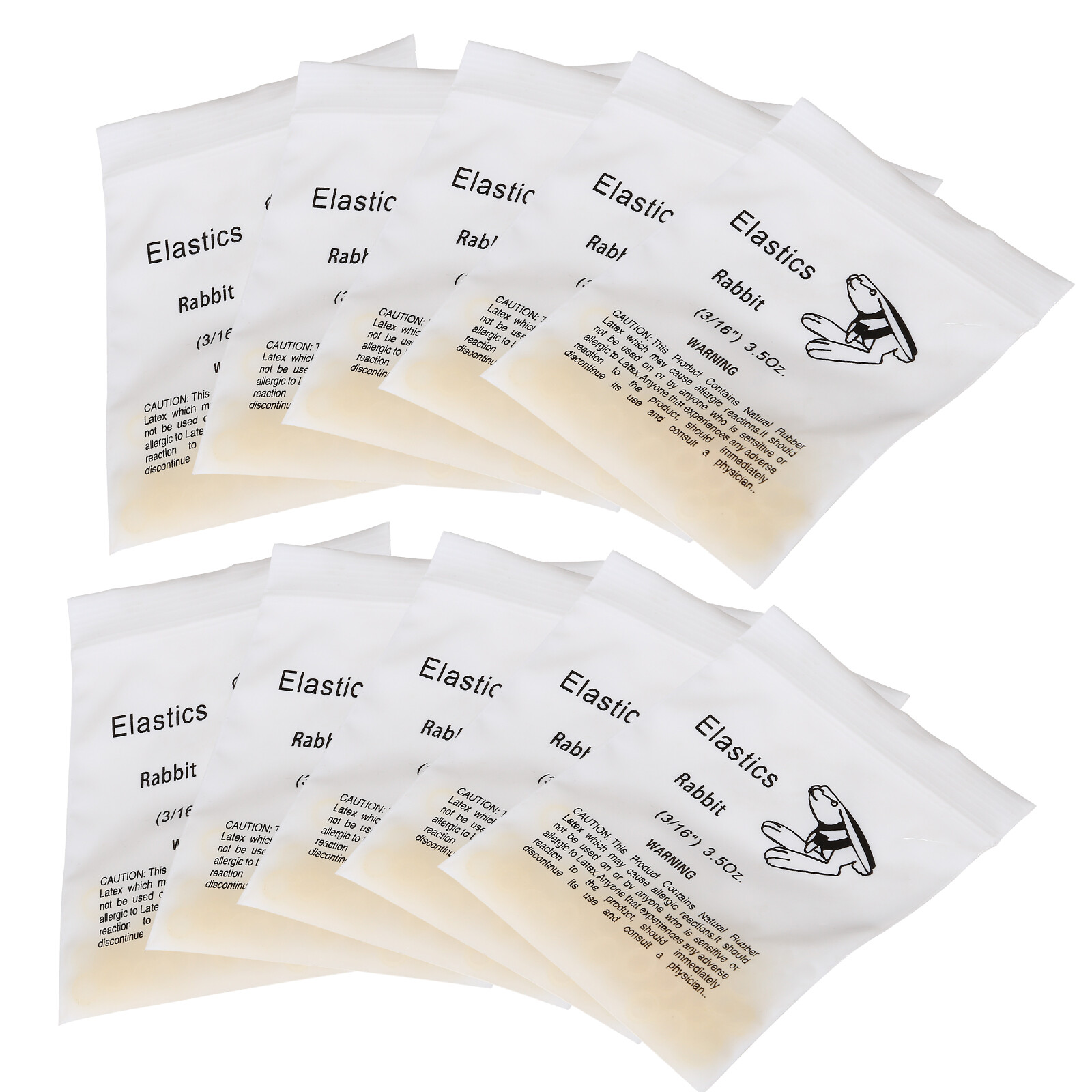 1000pcs Dental Orthos Elastics Bands Rabbit Force 6.5/3.5 OZ 3/16”1/8”1/4” 10bag