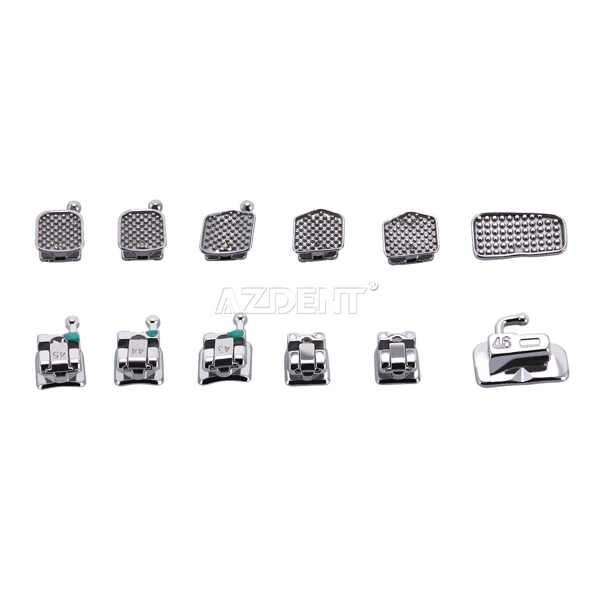 10X AZDENT Dental Orthodontic Self-Ligating Brackets Braces Roth.022 Hooks 3-4-5